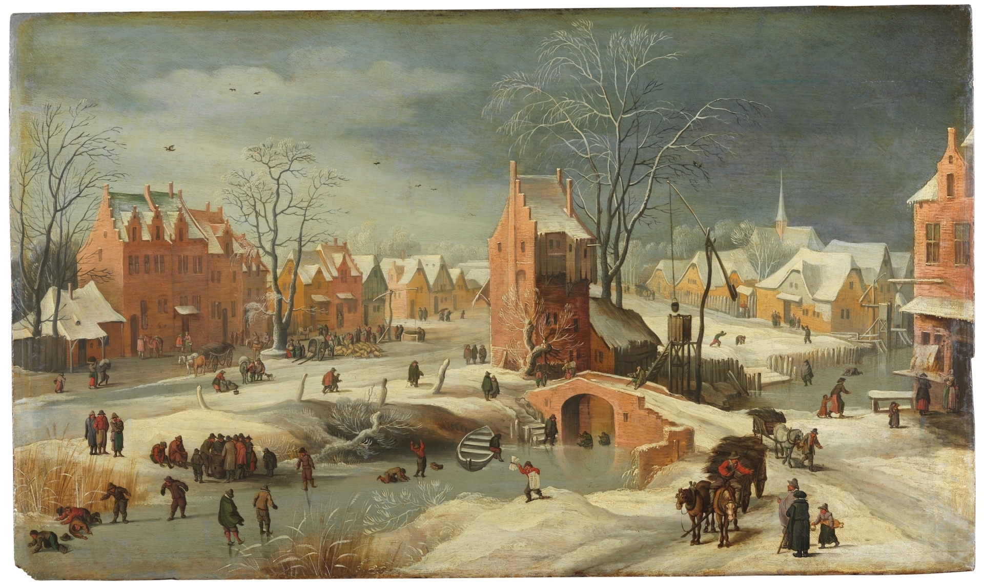 'Paisaje nevado', atribuido a Brueghel el Joven.