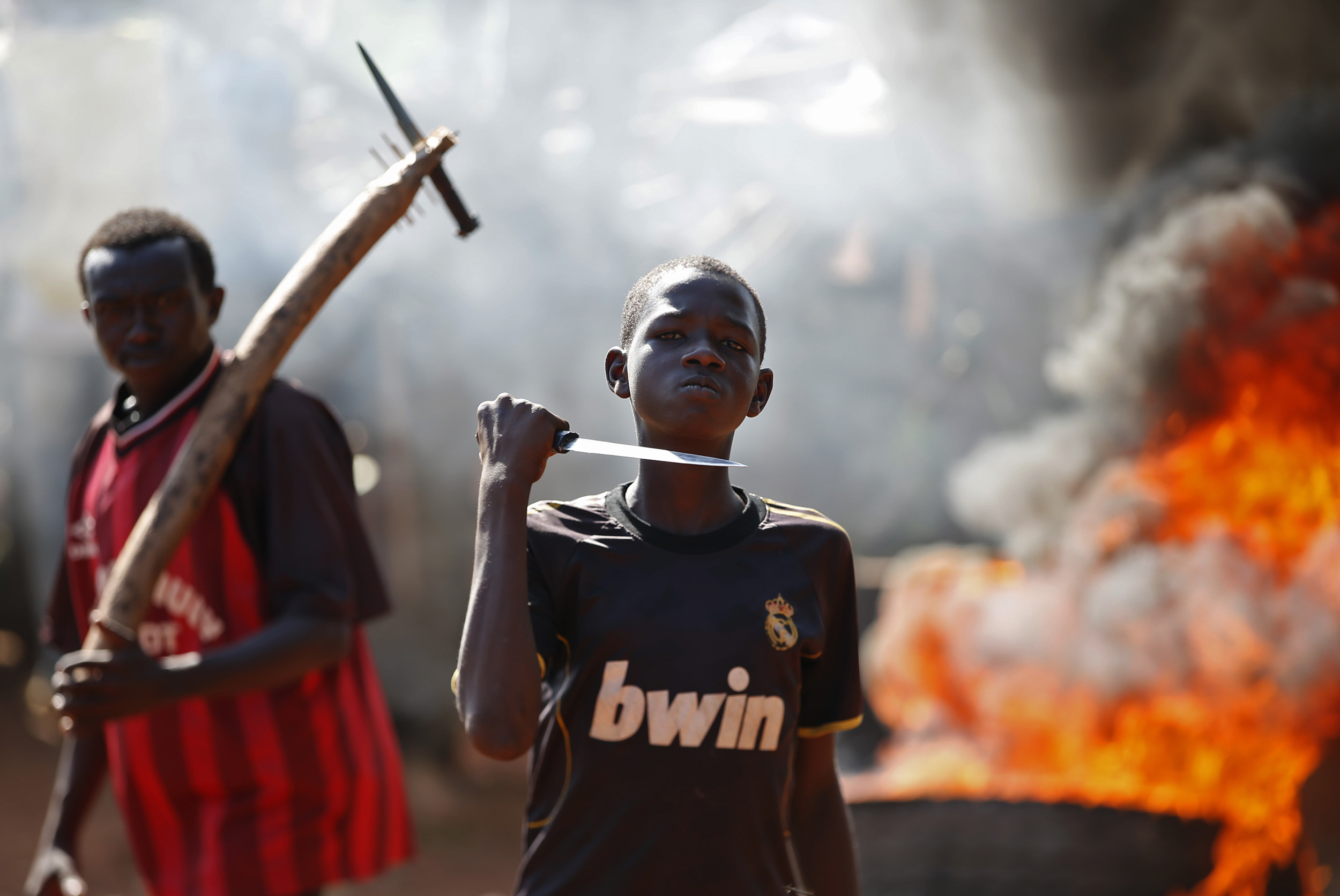 Un niño armado en Bambari (República Centroafricana), en 2014.