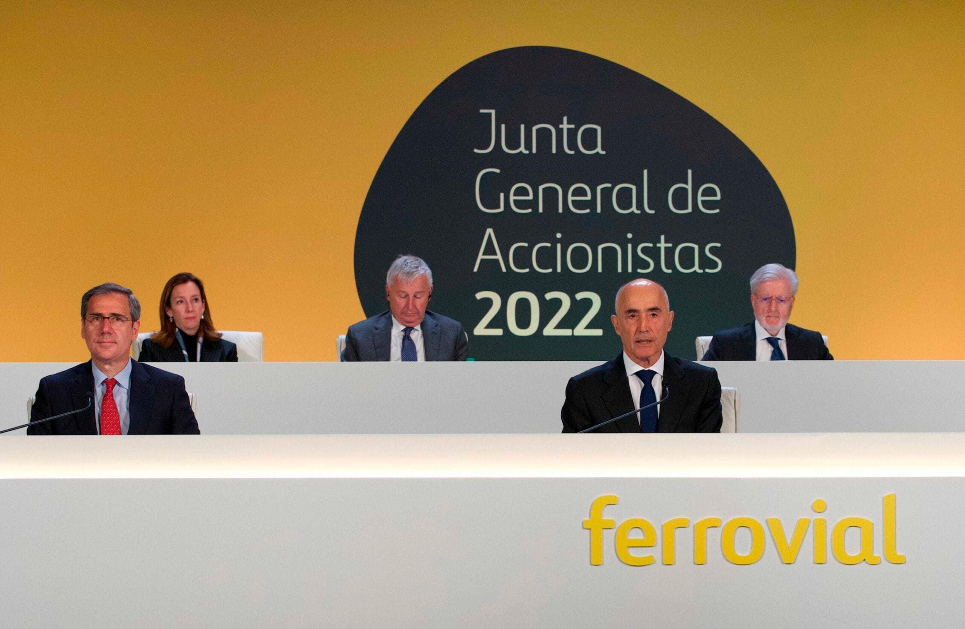 Imagen de la junta general de accionistas de Ferrovial del pasado año.