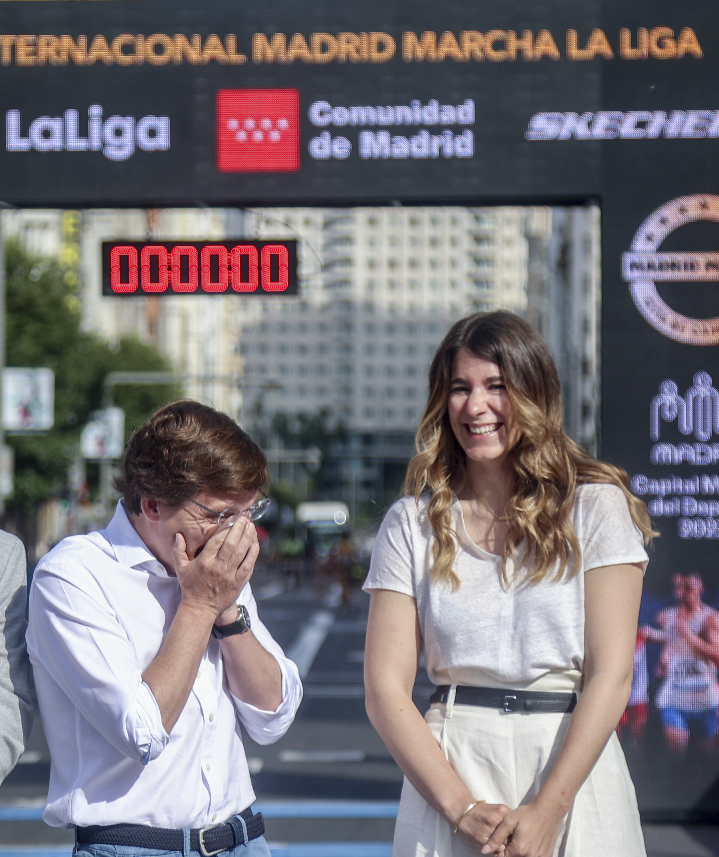 Miranda, junto a Almeida, en la primera edicin del Gran Premio Internacional Madrid Marcha.