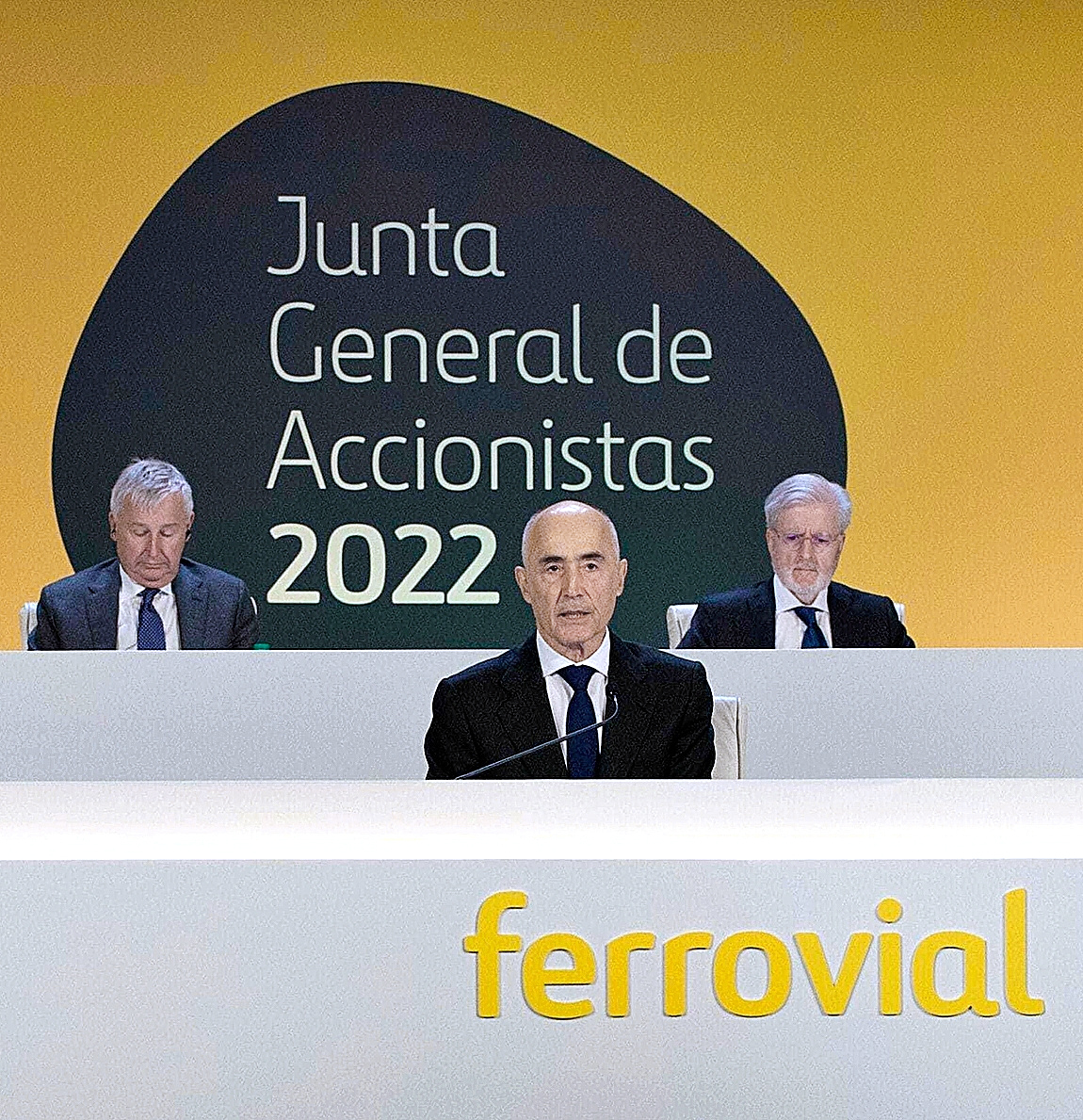 El presidente de Ferrovial, Rafael del Pino, en la junta de accionistas del pasado ao