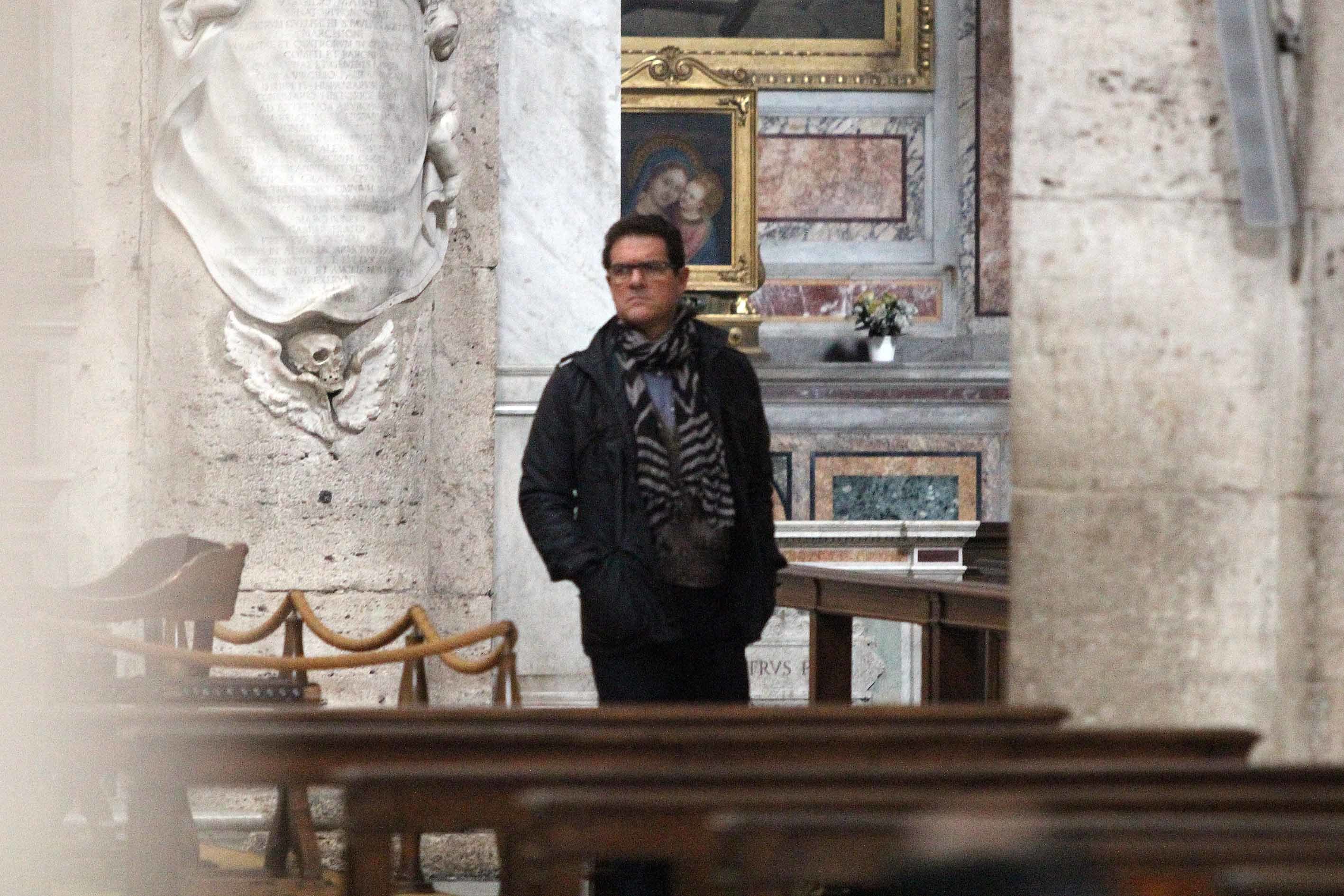 Fabio Capello, en una iglesia de Roma.