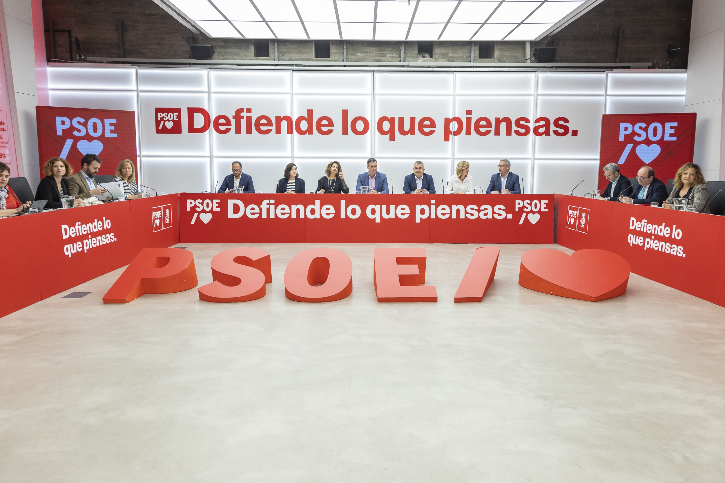 Pedro Snchez , el lunes, durante la reunin de la Ejecutiva Federal del PSOE en Madrid.