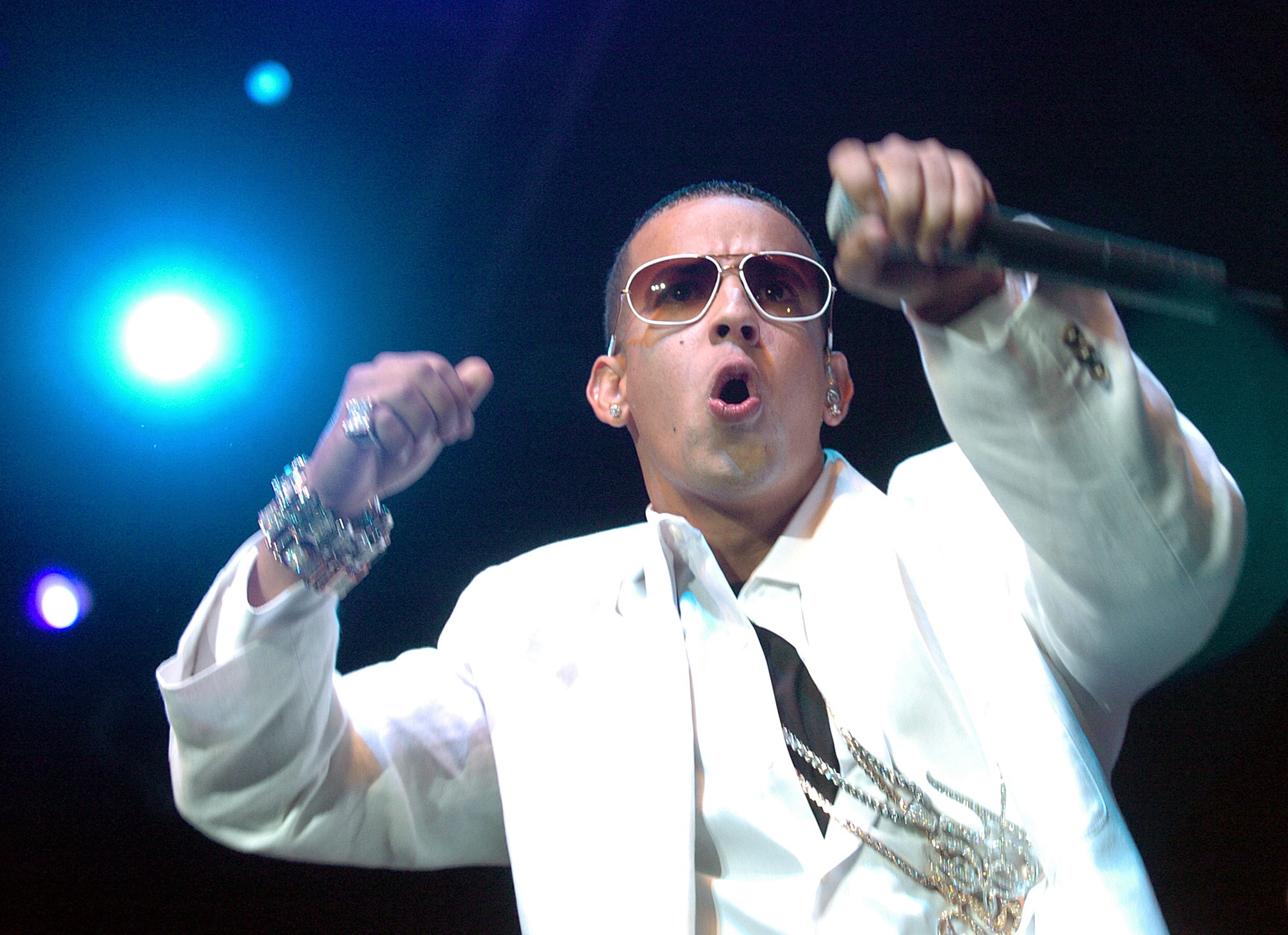 Daddy Yankee durante una actuacin en el Madison Square Garden