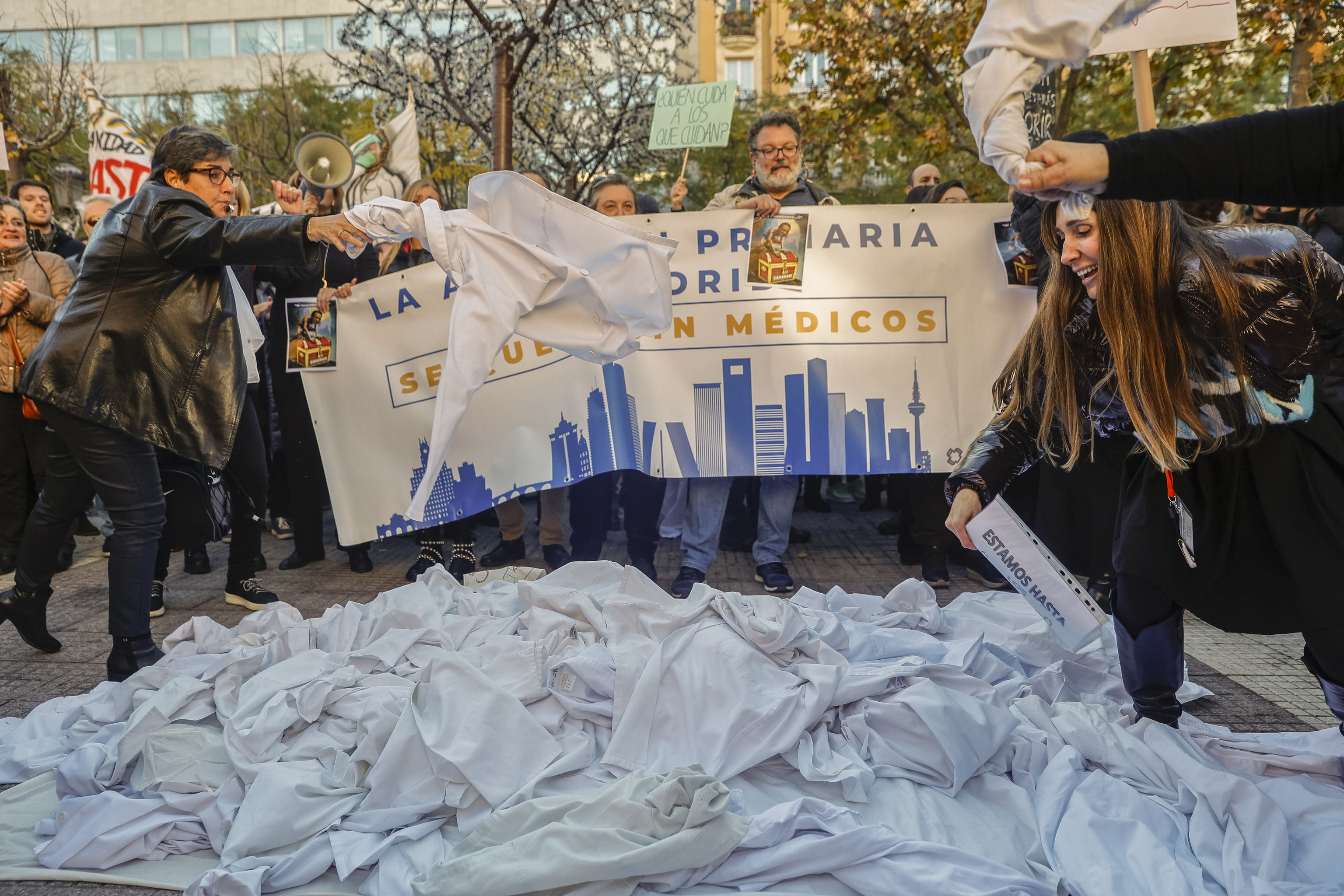 Los mdicos de Familia y pediatras de la comunidad de Madrid inician la segunda semana de huelga convocada por el sindicato Amyts, el pasado mes de noviembre.