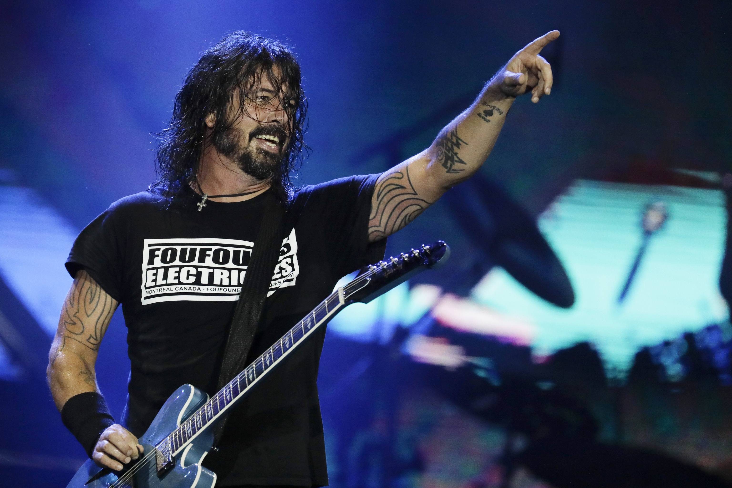 Dave Grohl de los Foo Fighters durante el Rock in Rio en Ro de Janeiro.
