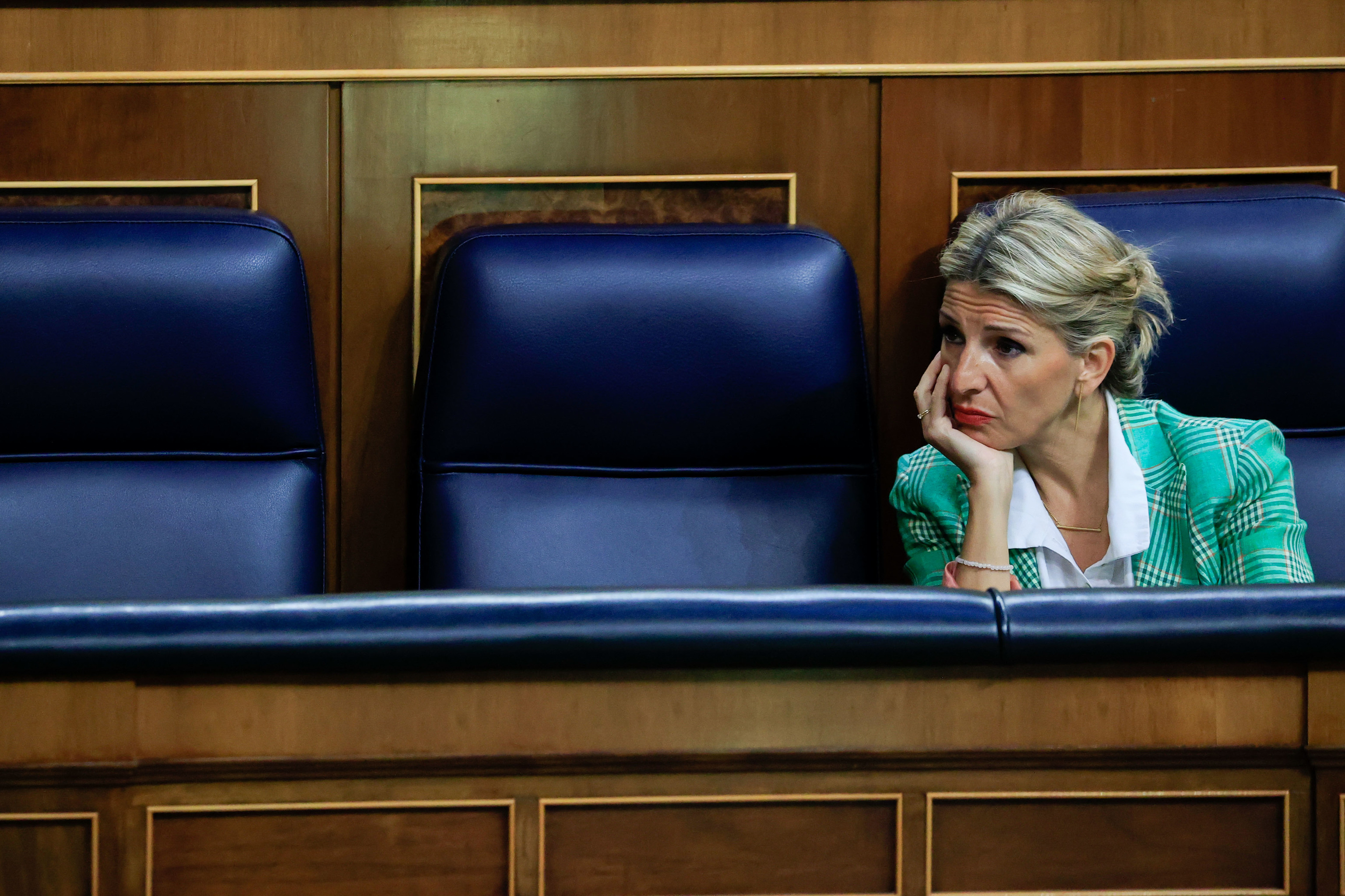 Yolanda Díaz, este jueves, en el Congreso de los Diputados.