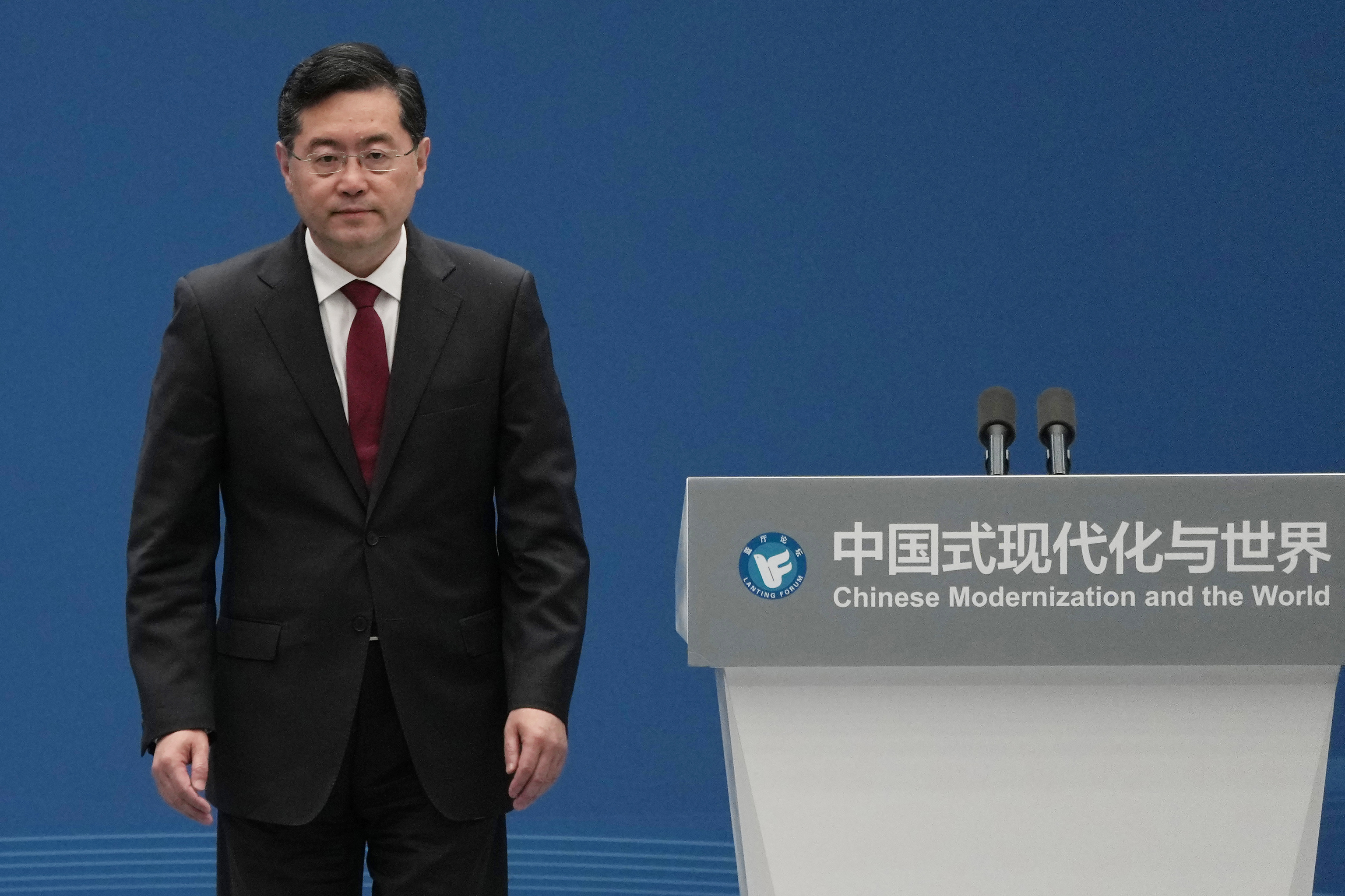 El ministro de Exteriores chino, Qin Gang, en Shanghai.