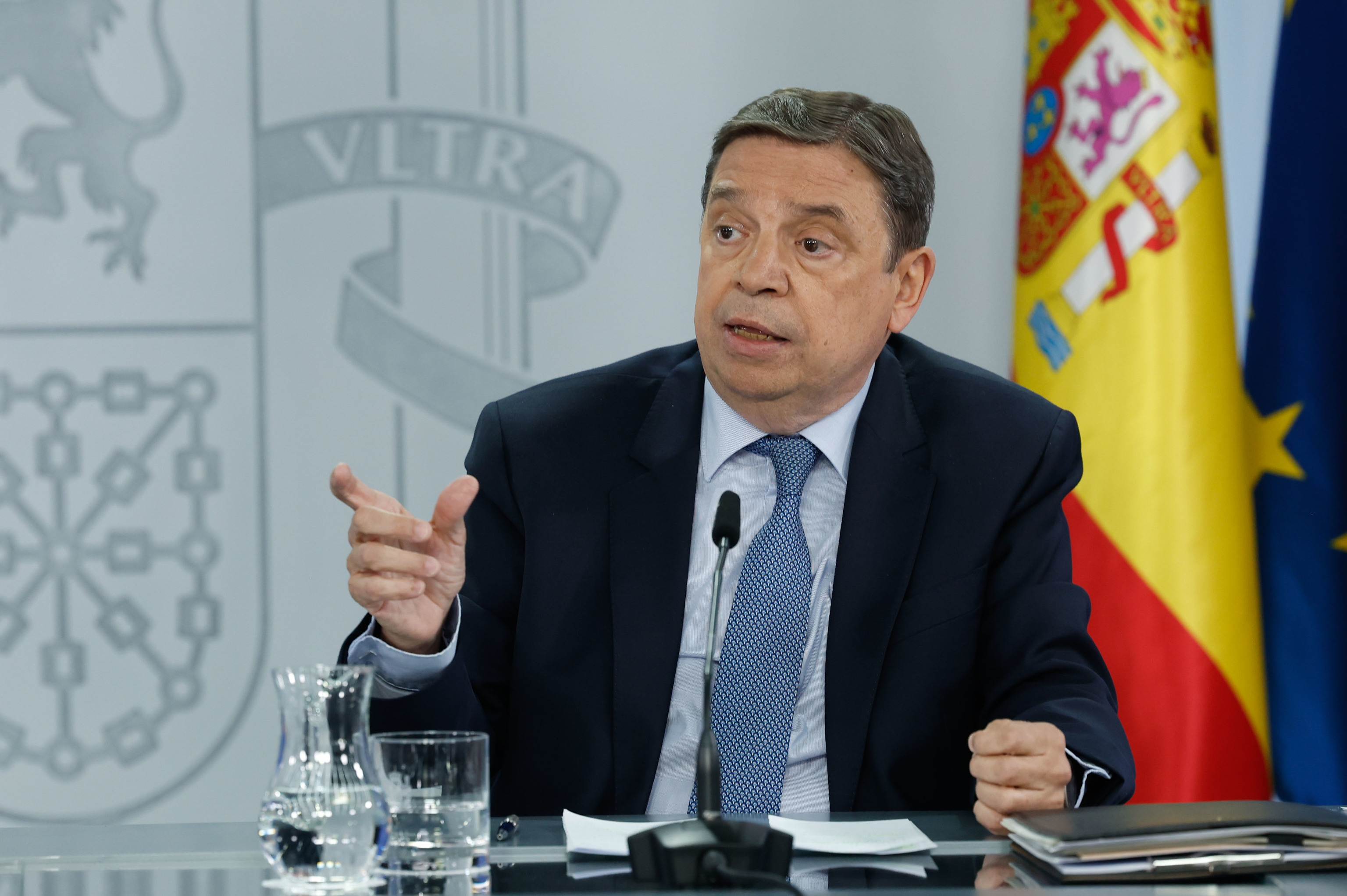 El ministro de Agricultura, Pesca y Alimentacin, Luis Planas, durante la rueda de prensa posterior al Consejo de Ministros