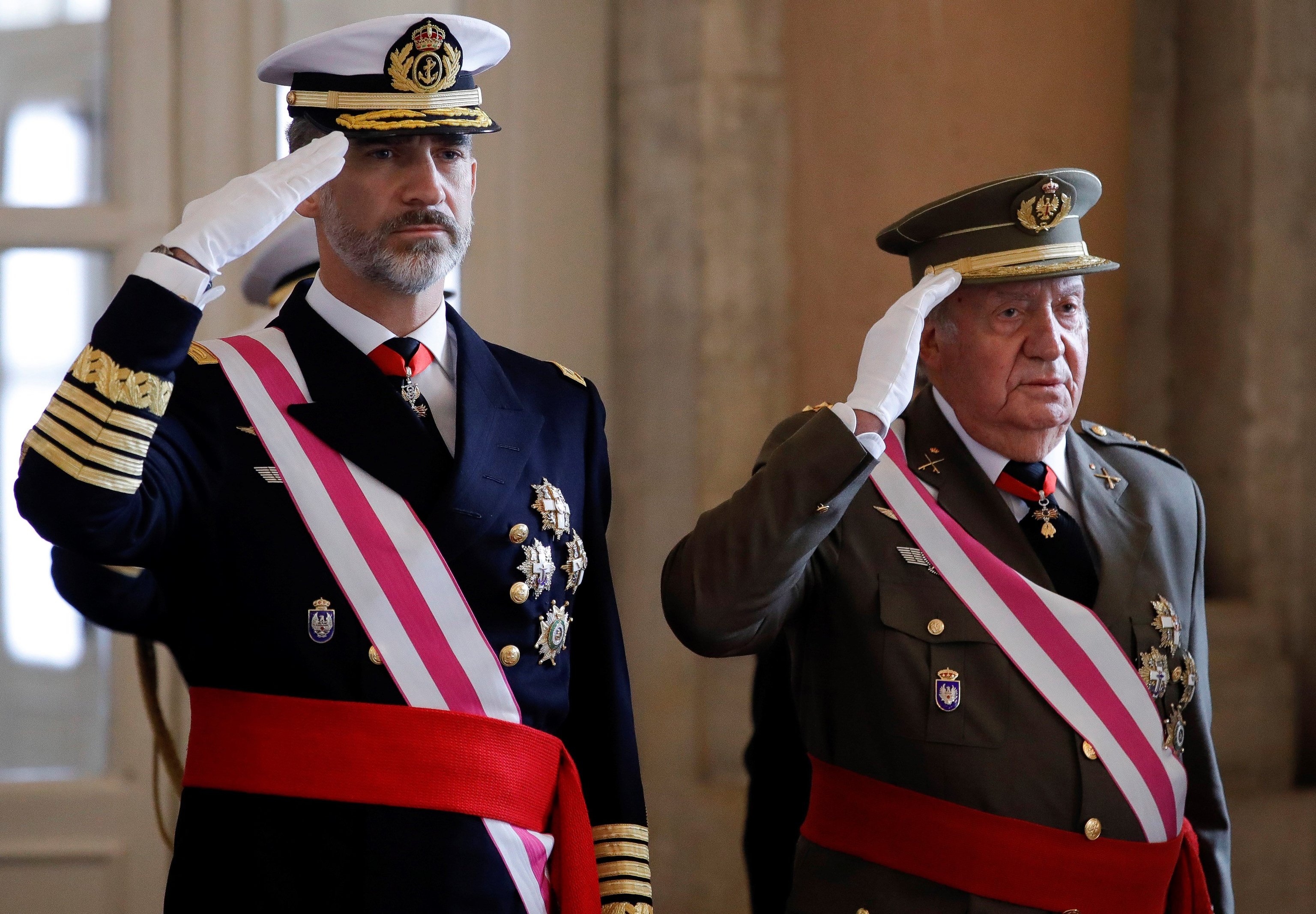 El rey Felipe VI y Juan Carlos I
