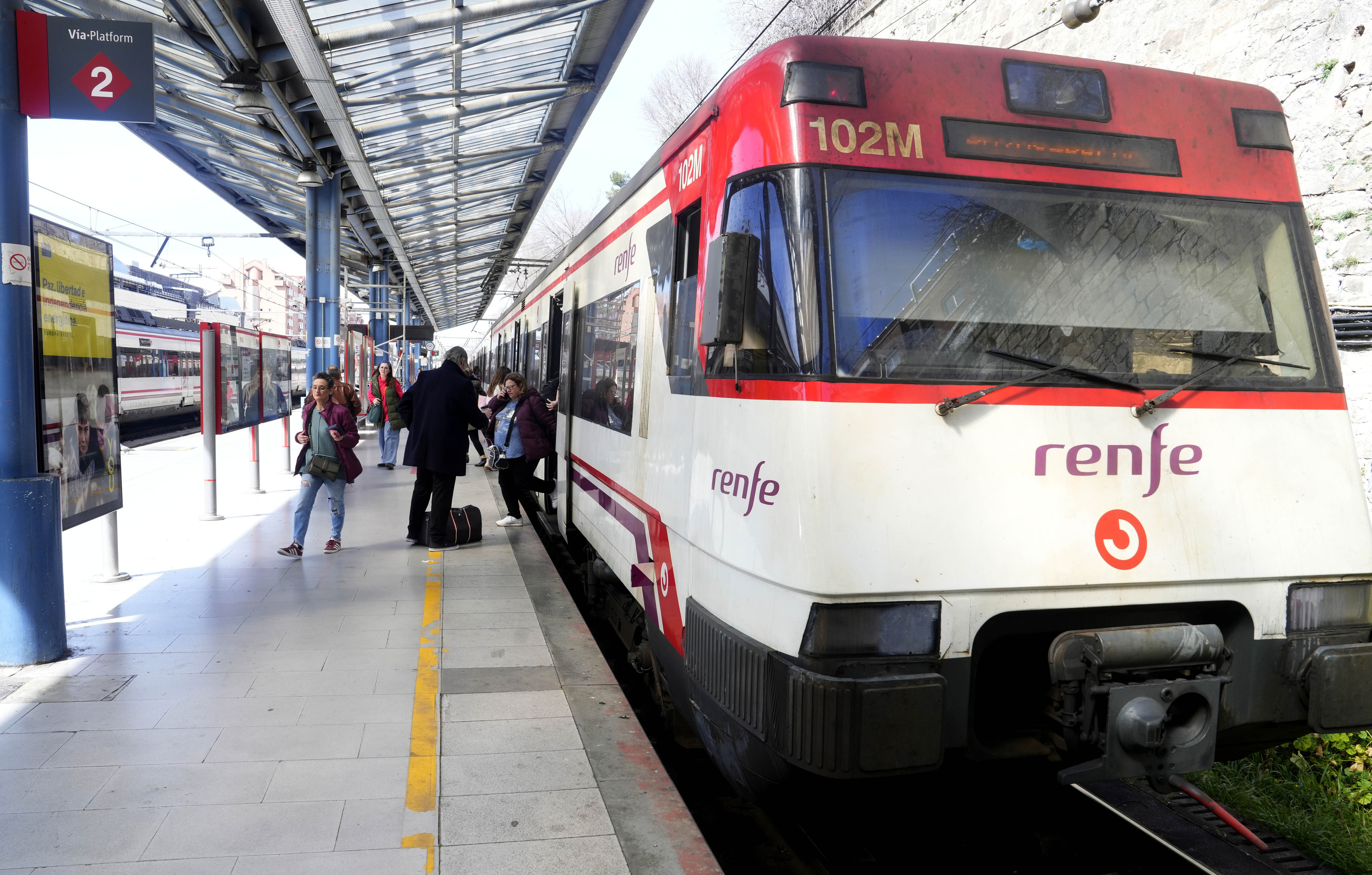 Tren de Cercanas en la estacin de Prncipe Po, en Madrid.