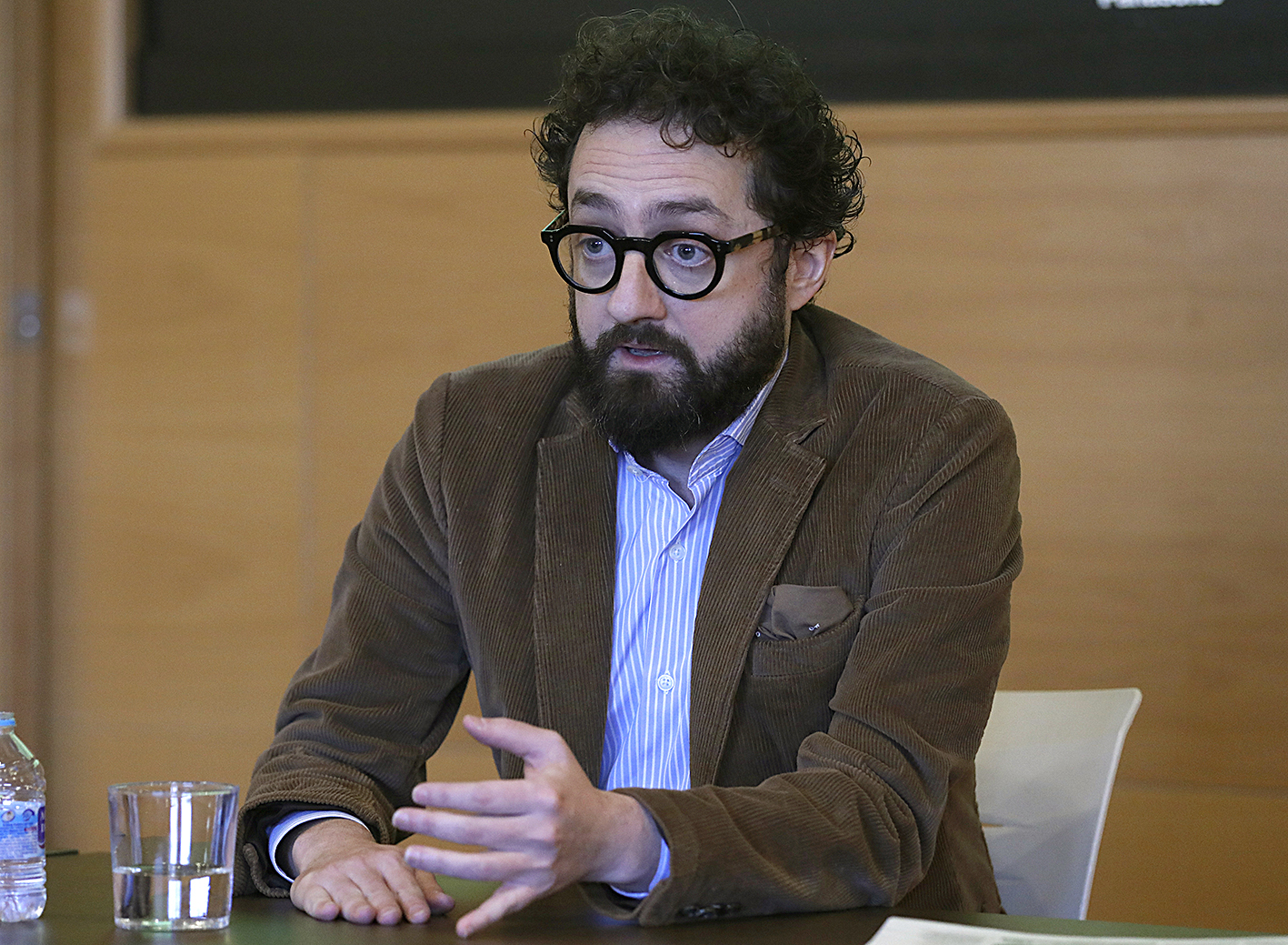 Joaquín Manso, director de EL MUNDO, interviene este miércoles en el acto de Castellón.