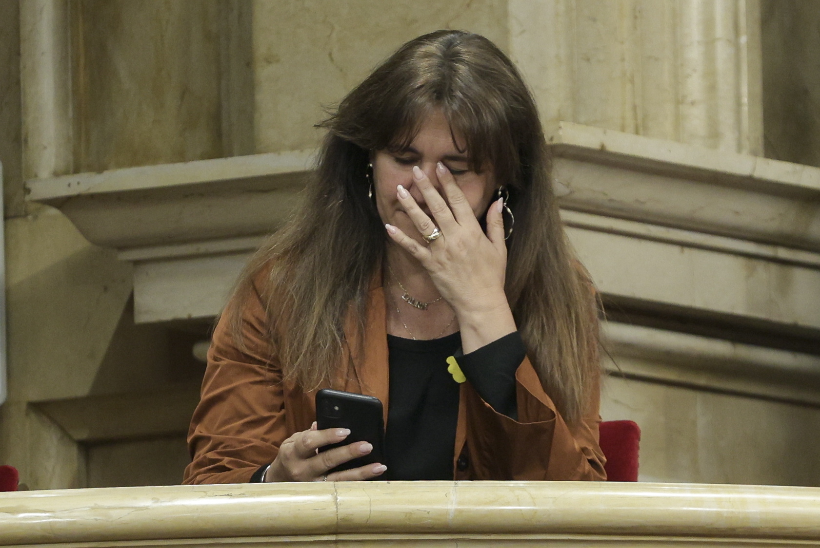 Laura Borrs, en el Parlamento cataln, este mircoles.