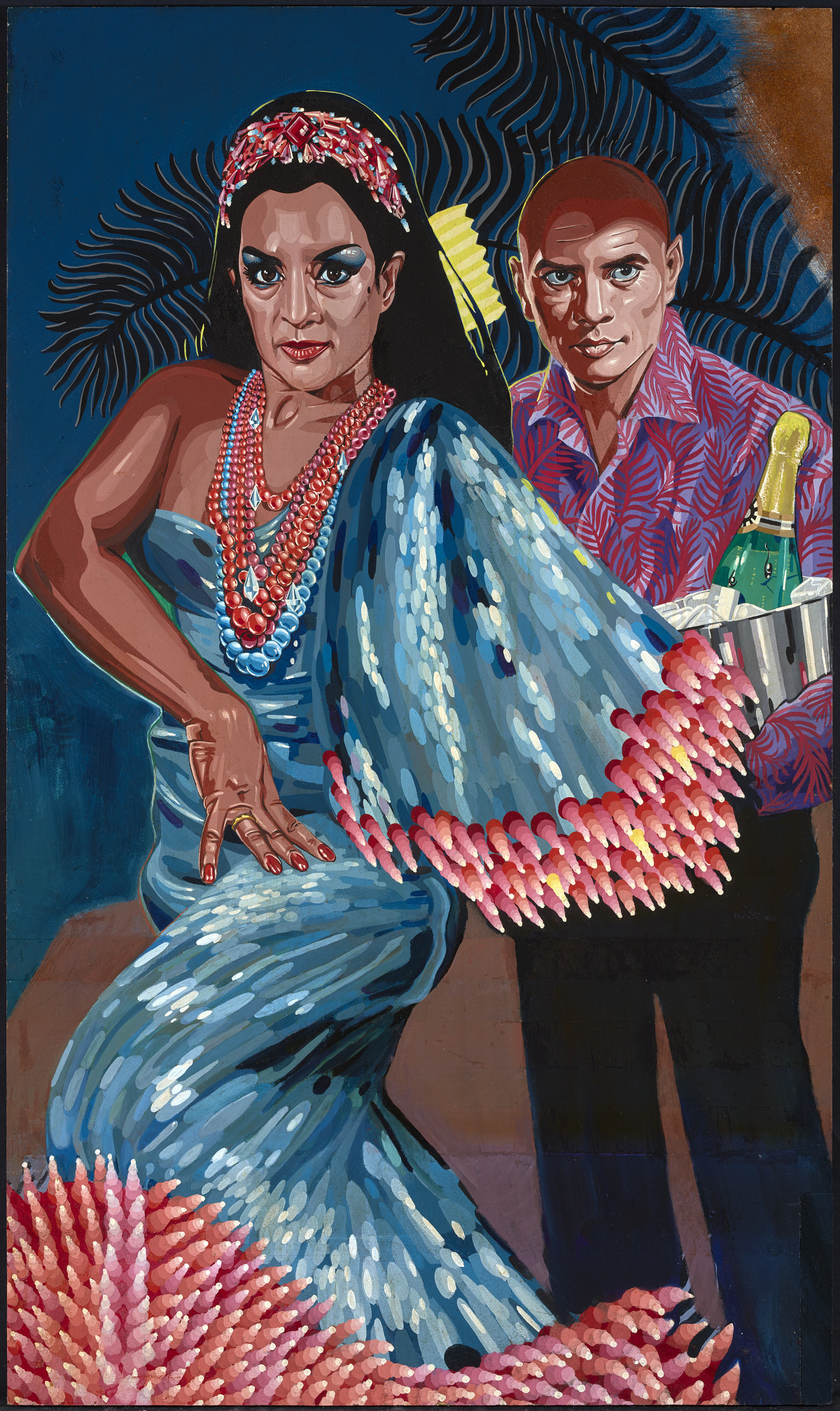 Un fragmento de la Lola Flores y Yul Brynner pintados por Costus.