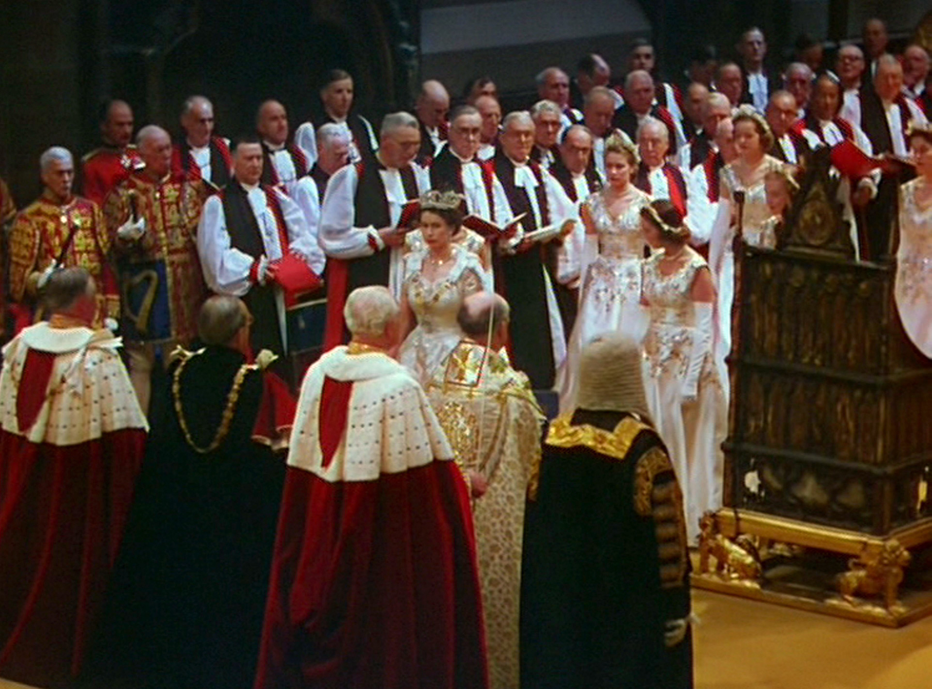Imagen de la coronación de Isabel II, en 1953.