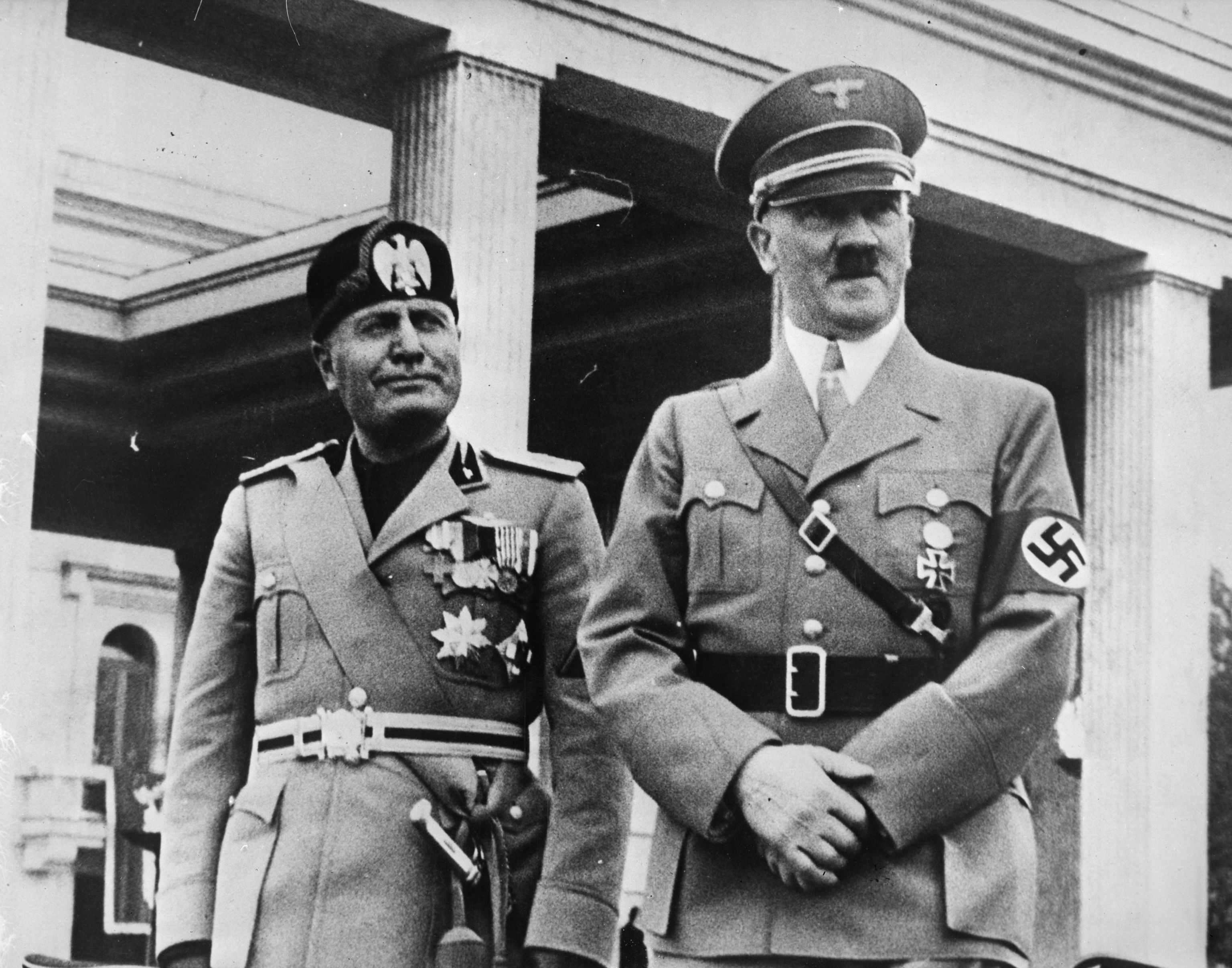 Benito Mussolini y Adolf Hitler.