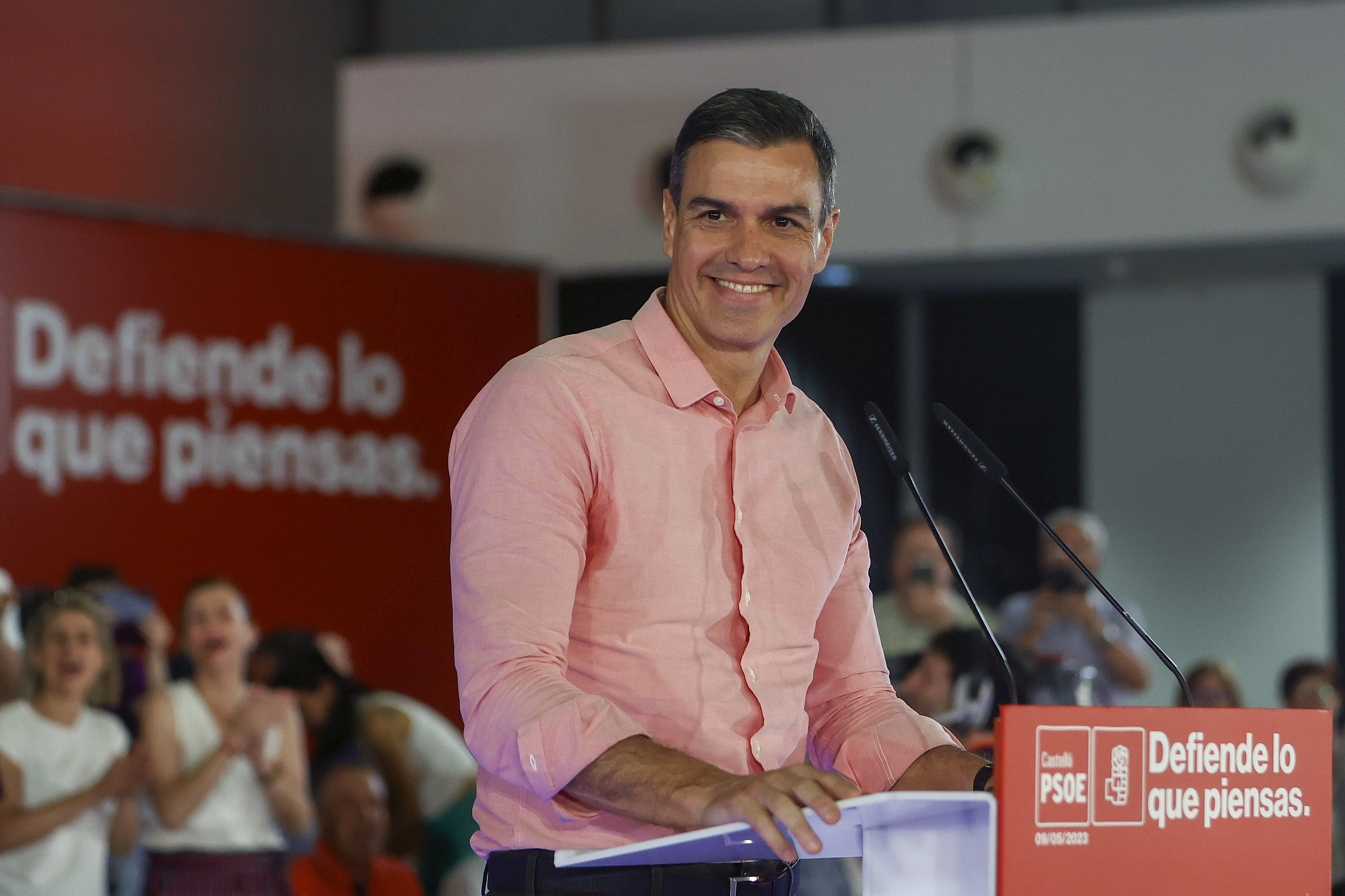 El presidente del Gobierno y líder del PSOE, Pedro Sánchez, en Castellón.