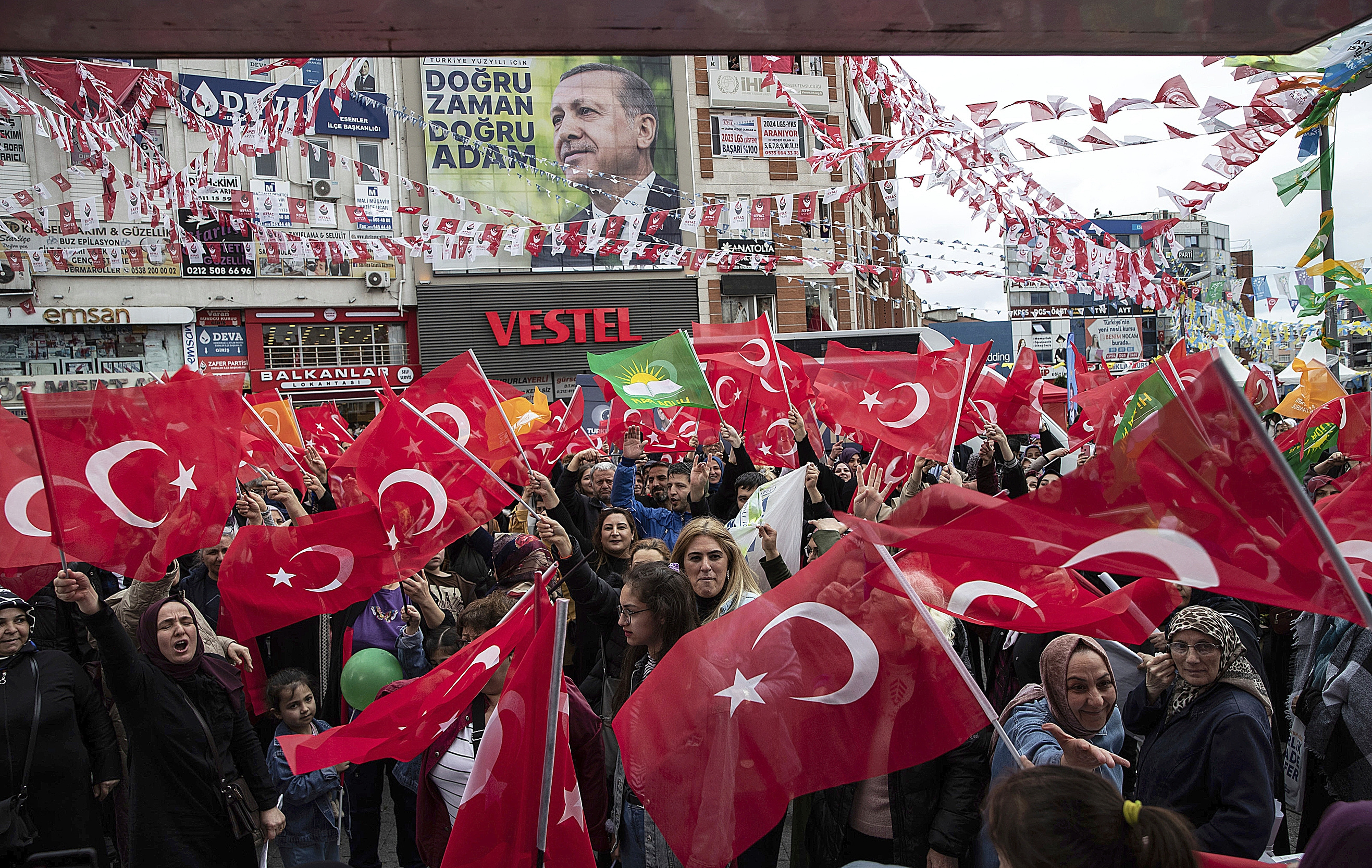 Simpatizantes de Erdogan en uno de sus mítines en Estambul.