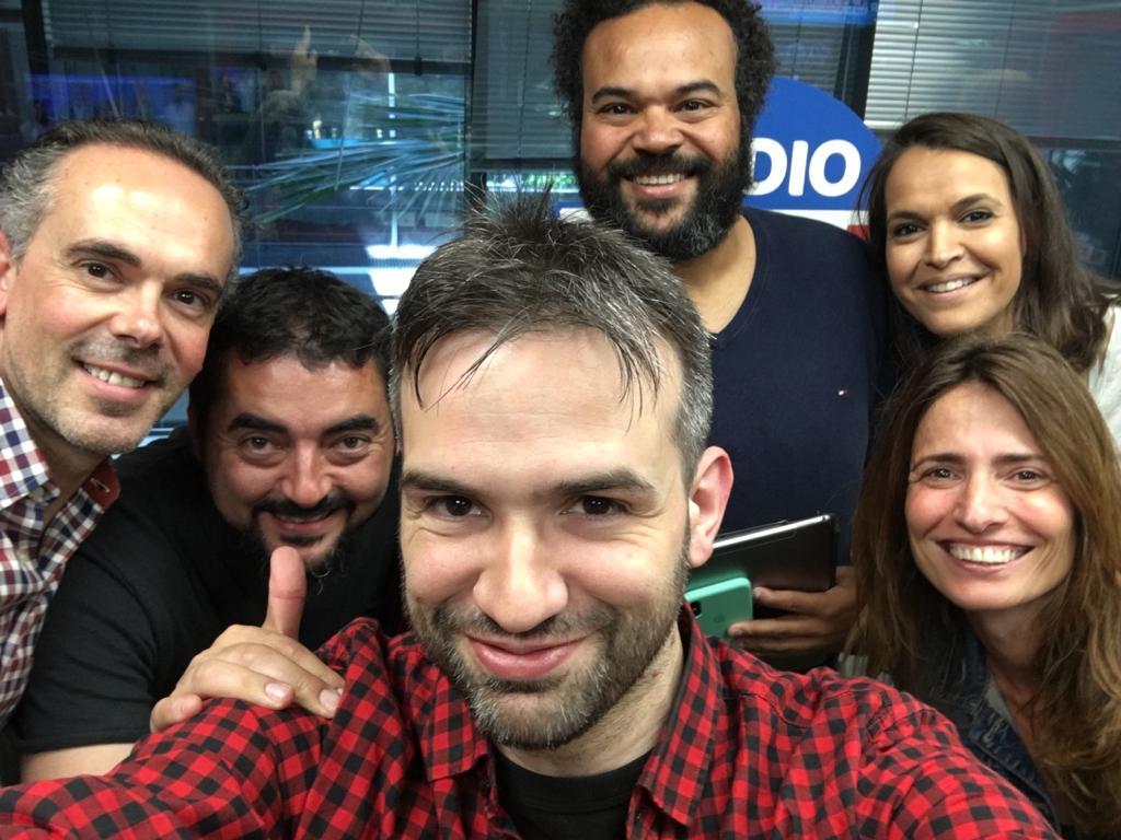 El equipo liderado por Pablo Juanarena tras el programa de Radio Marca en el que hicimos el llamamiento para encontrar a Marta.
