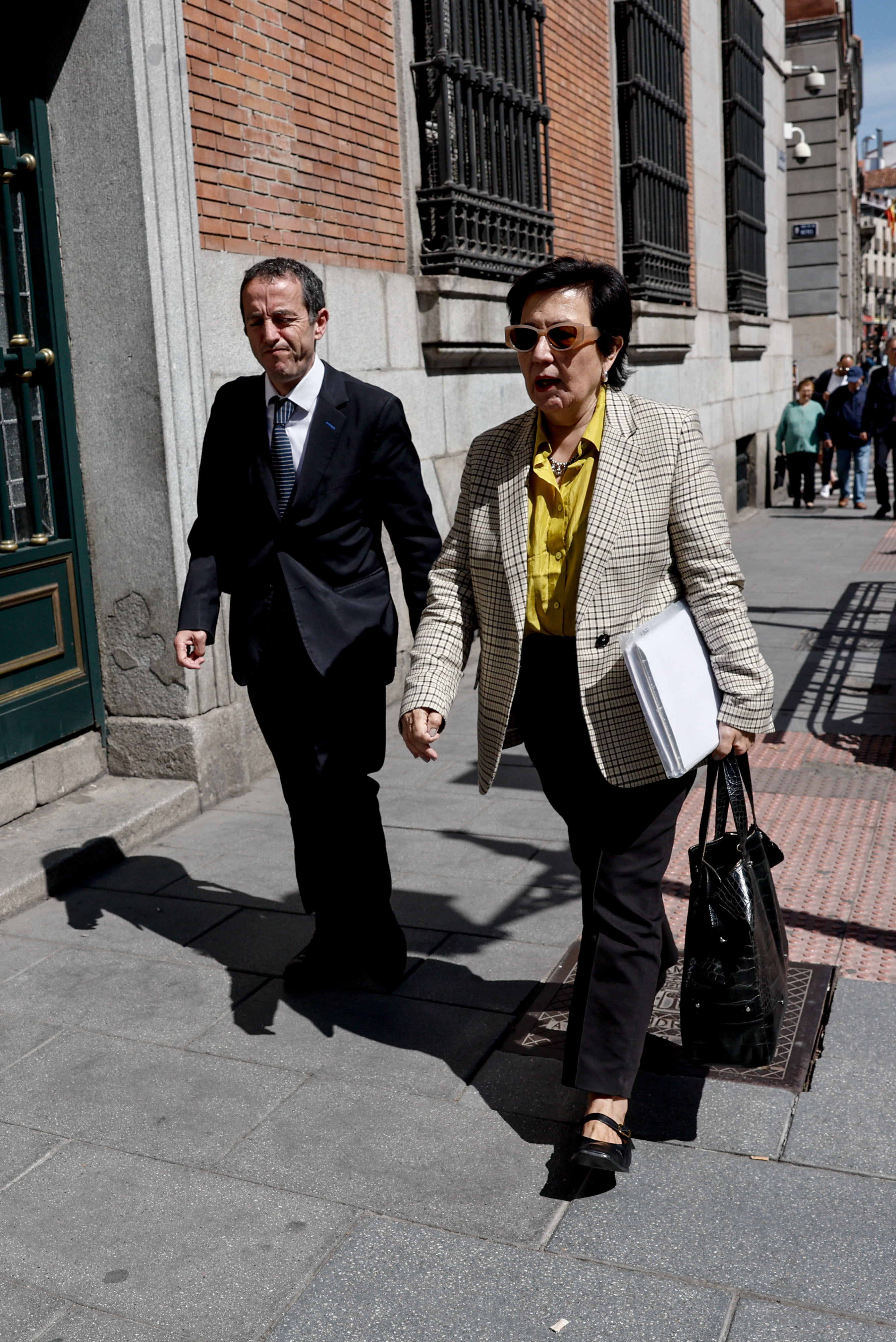 Cristina Dexeus, presidenta de la Asociacin de Fiscales, a su llegada al Ministerio de Justicia.