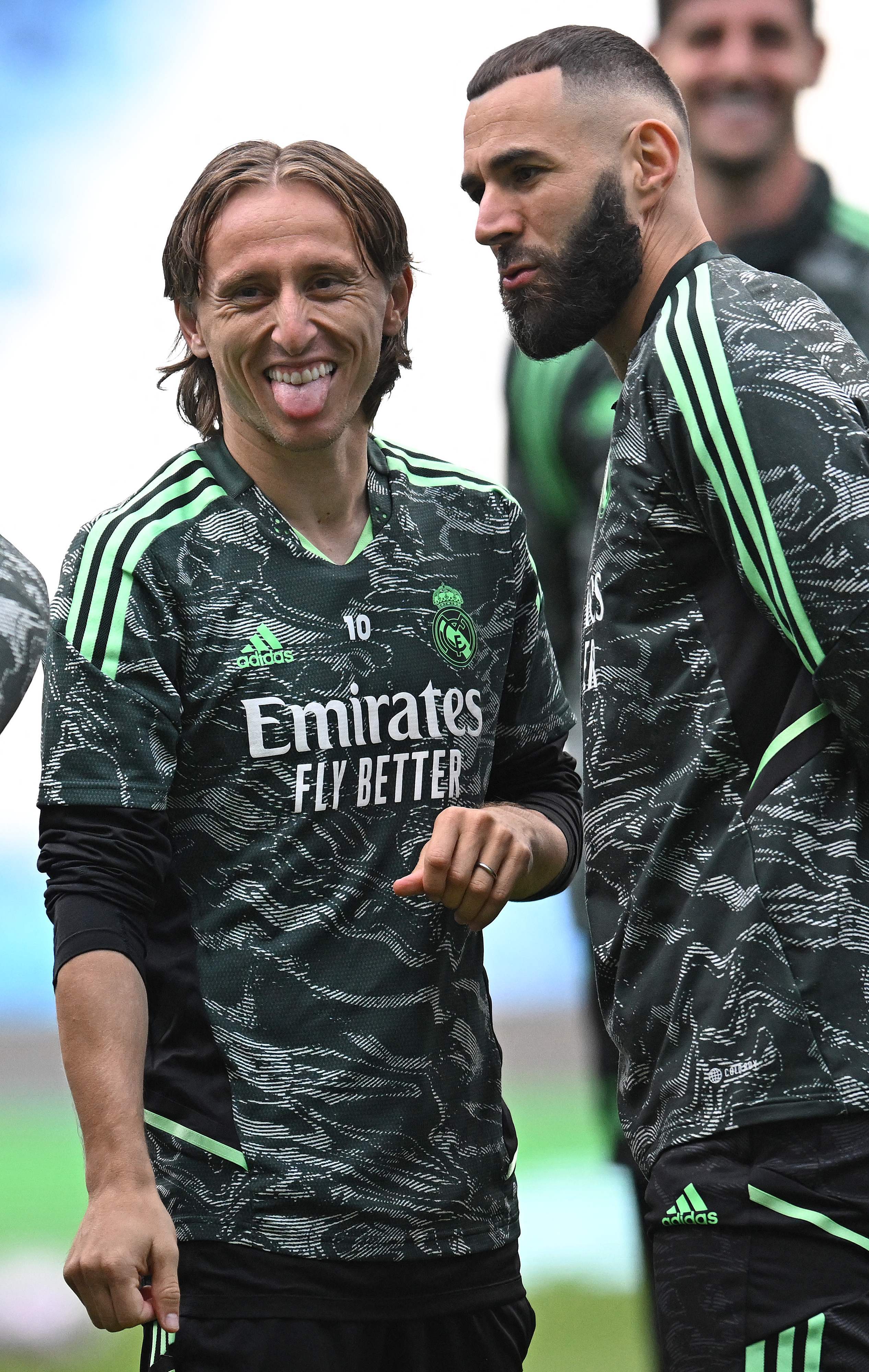 Modric, yesterday with Benzema.