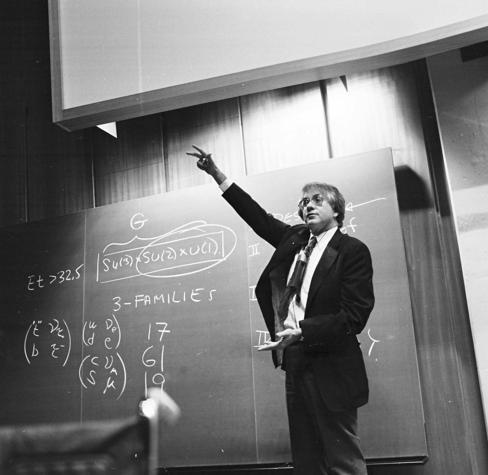 Sheldon Glashow visitó el CERN en diciembre de 1979, acababa de recibir su premio en Estocolmo.