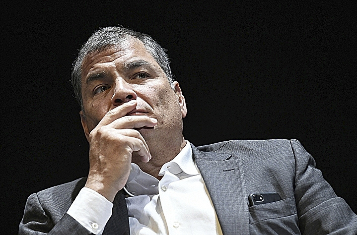 Imagen de archivo del ex presidente ecuatoriano Rafael Correa.