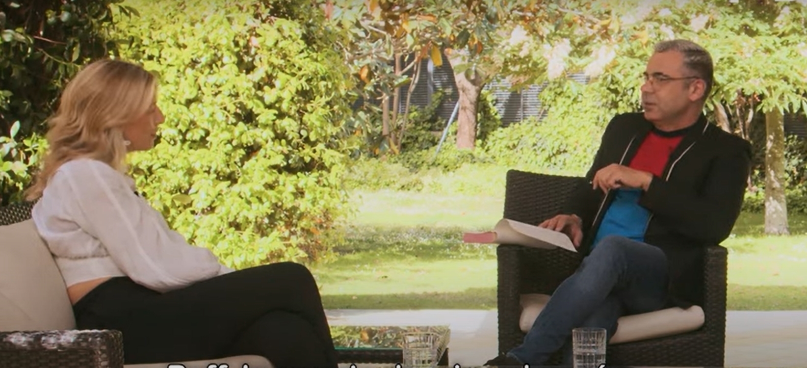 Yolanda Daz, entrevistada por Jorge Javier Vzquez en casa del presentador.