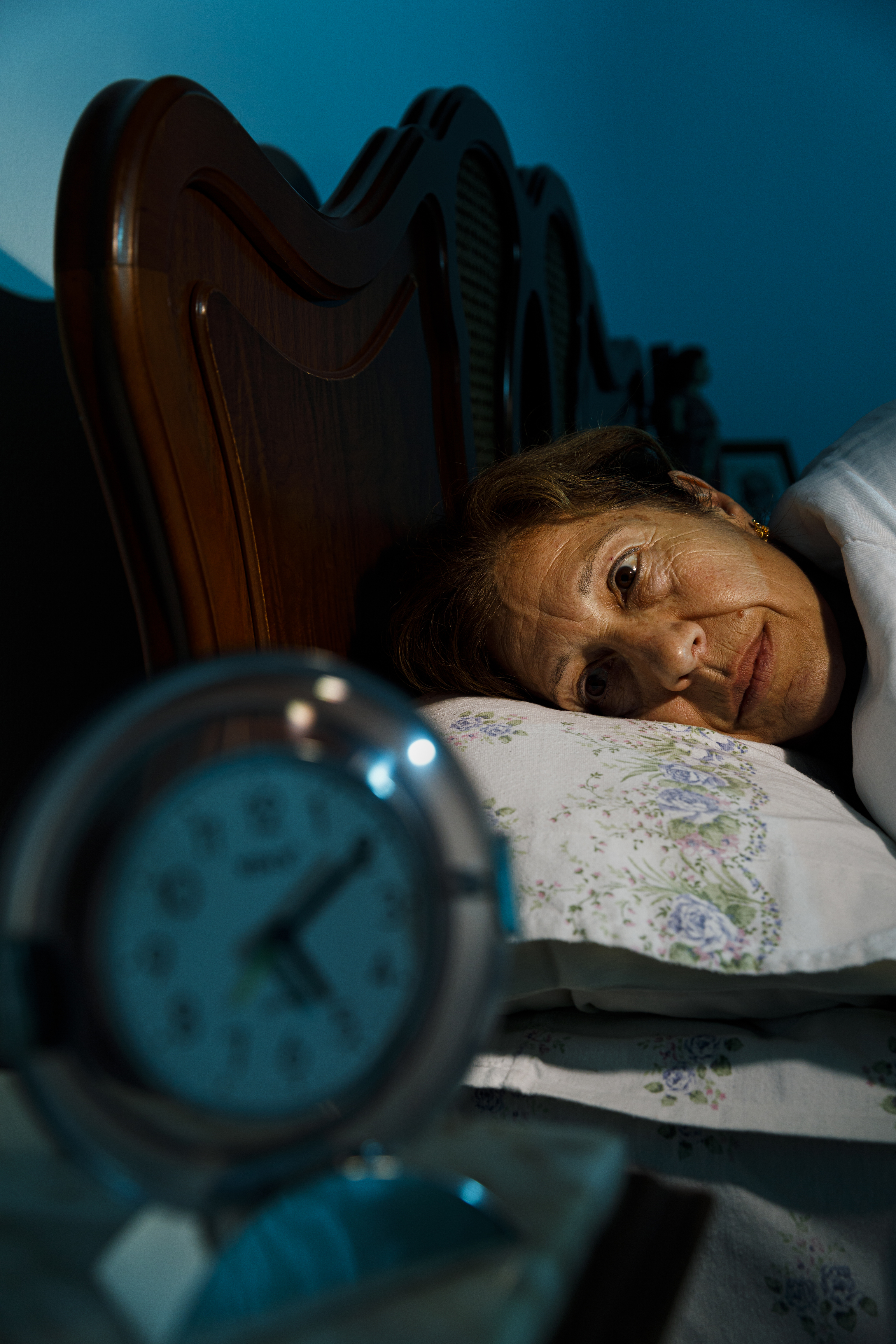 Una mujer con insomnio crónico