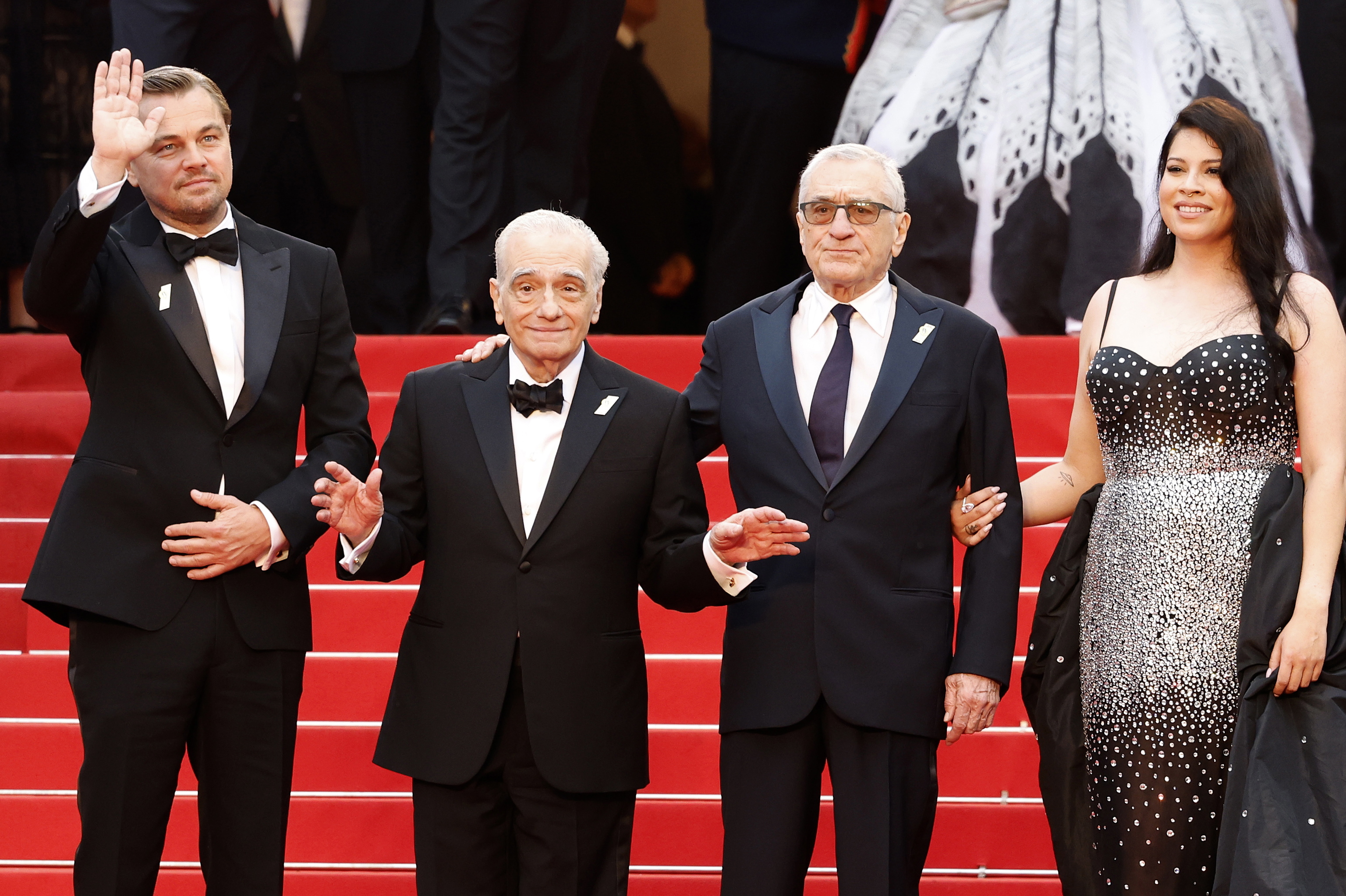 Leonardo DiCaprio, Martin Scorsese, Robert De Niro y Cara Jade Myers