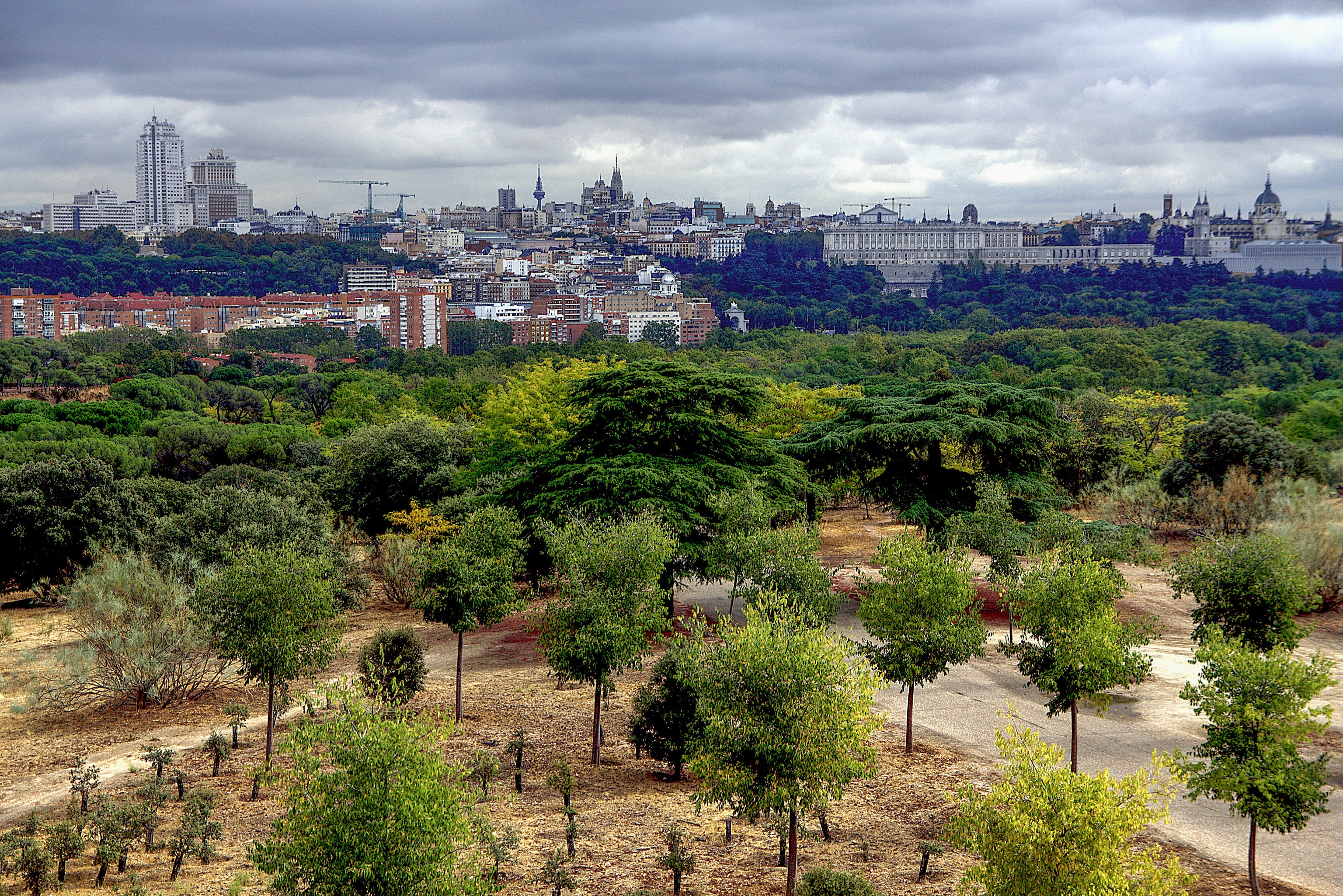 Vista de Madrid desde la Casa de Campo.