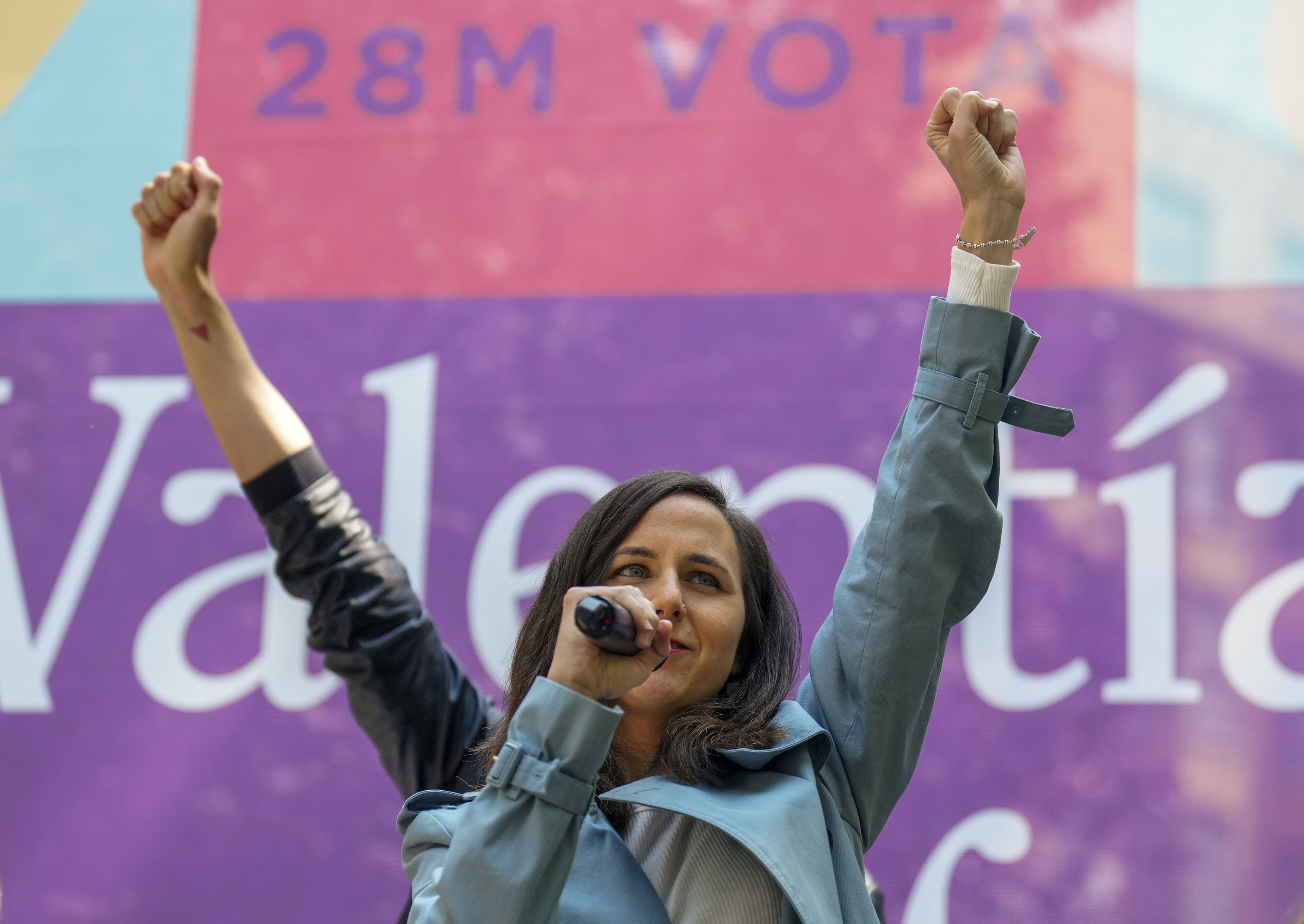Ione Belarra, el domingo, en un acto de Podemos en Madrid.