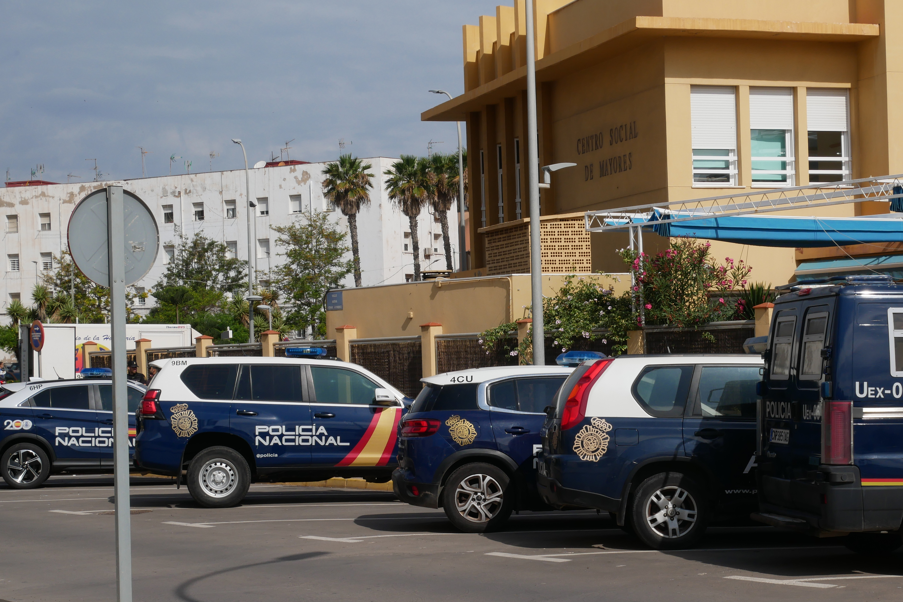 Coches de la Policía Nacional, en Melilla.