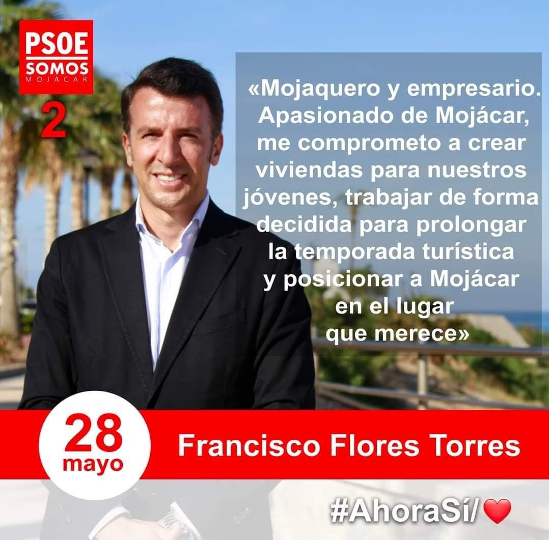 Cartel electoral del candidato Francisco Flores Torres.