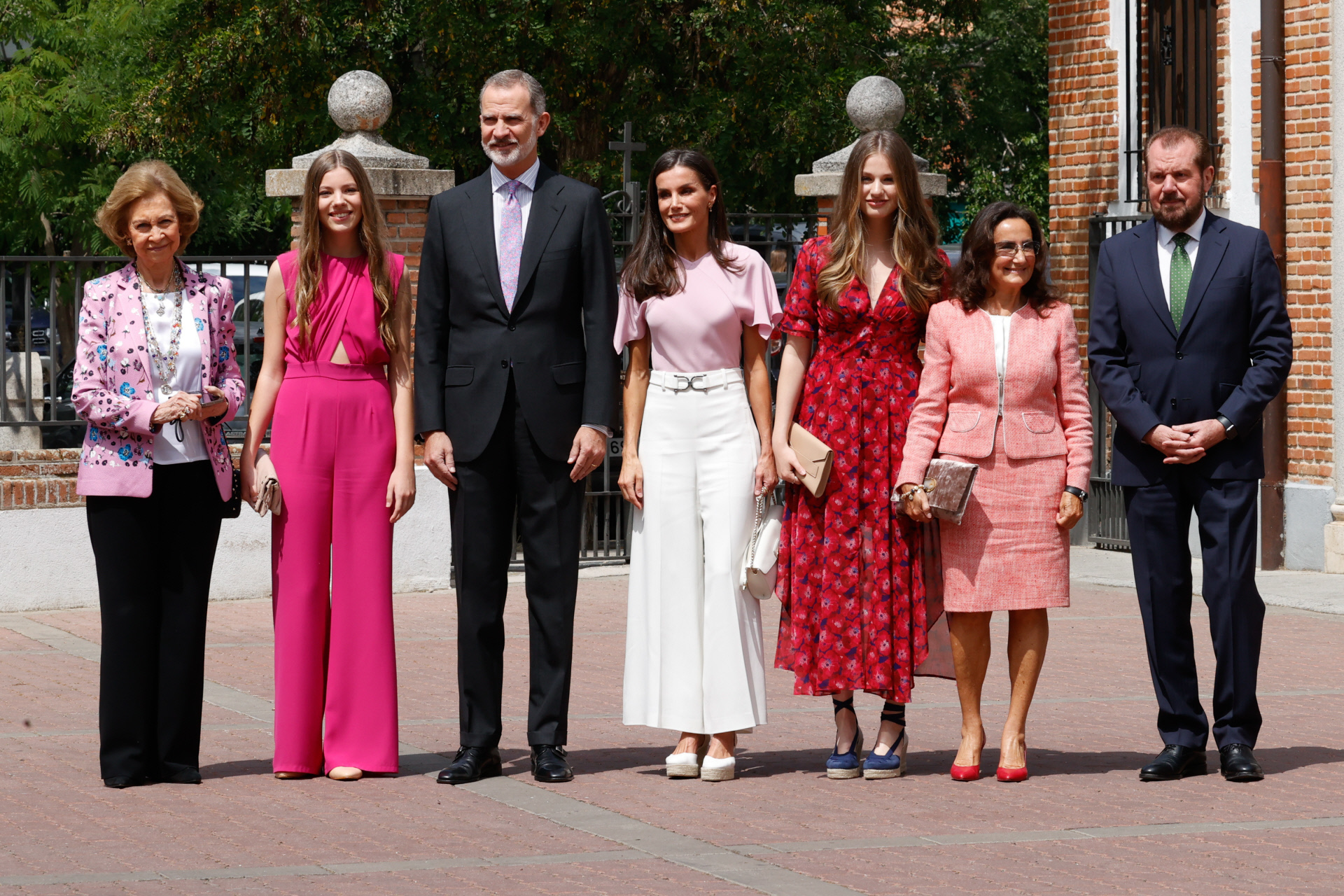La Infanta Sofía, con su familia en su confirmación.