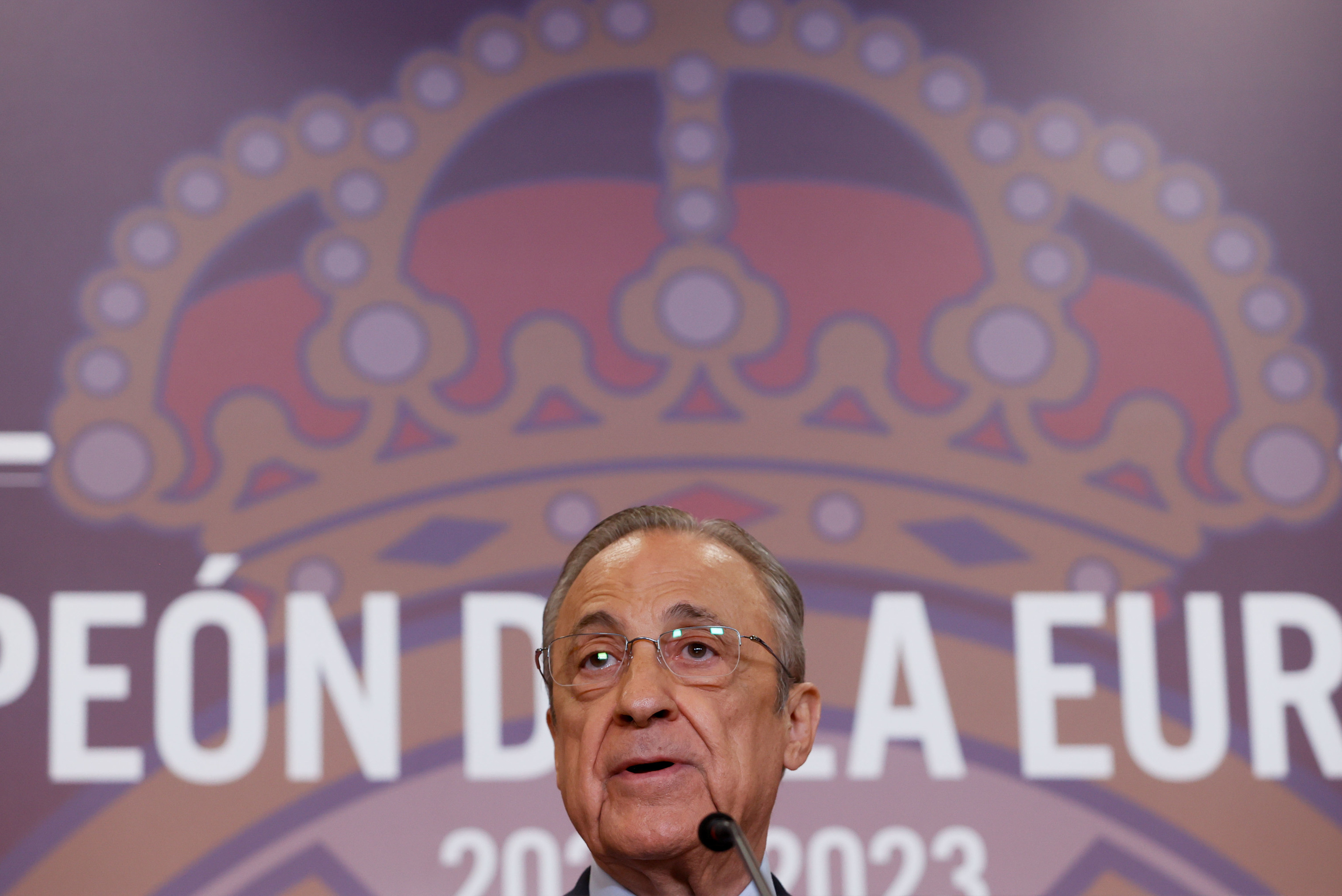 The president of Real Madrid, Florentino P.