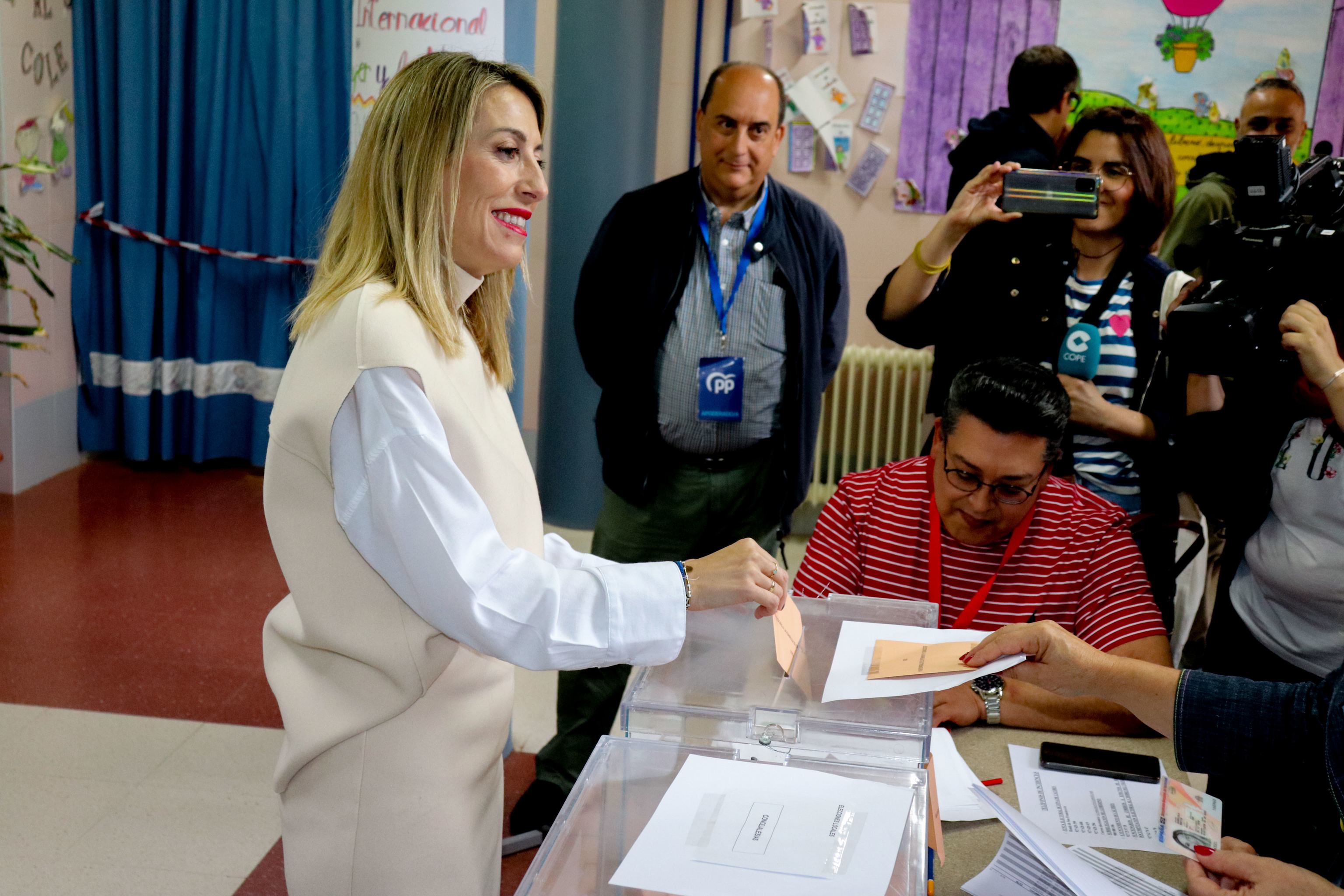 La candidata del PP a la Presidencia de la Junta de Extremadura, María Guardiola.