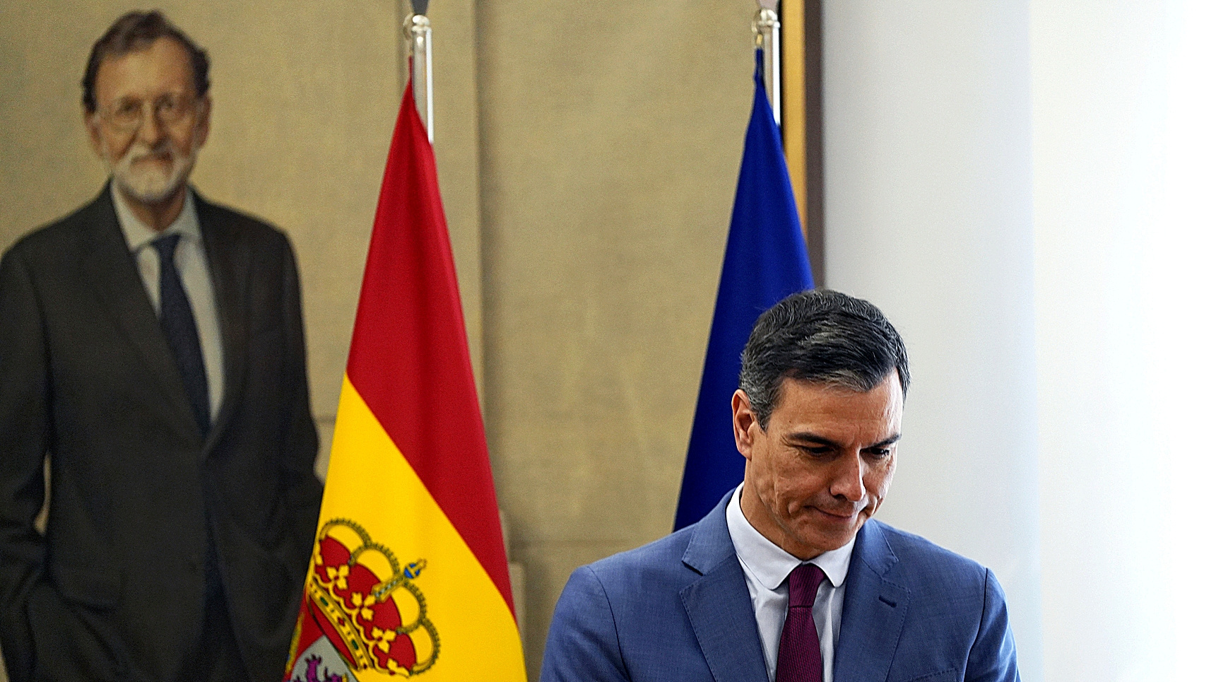 El presidente del Gobierno, Pedro Snchez. ayer en La Moncloa.