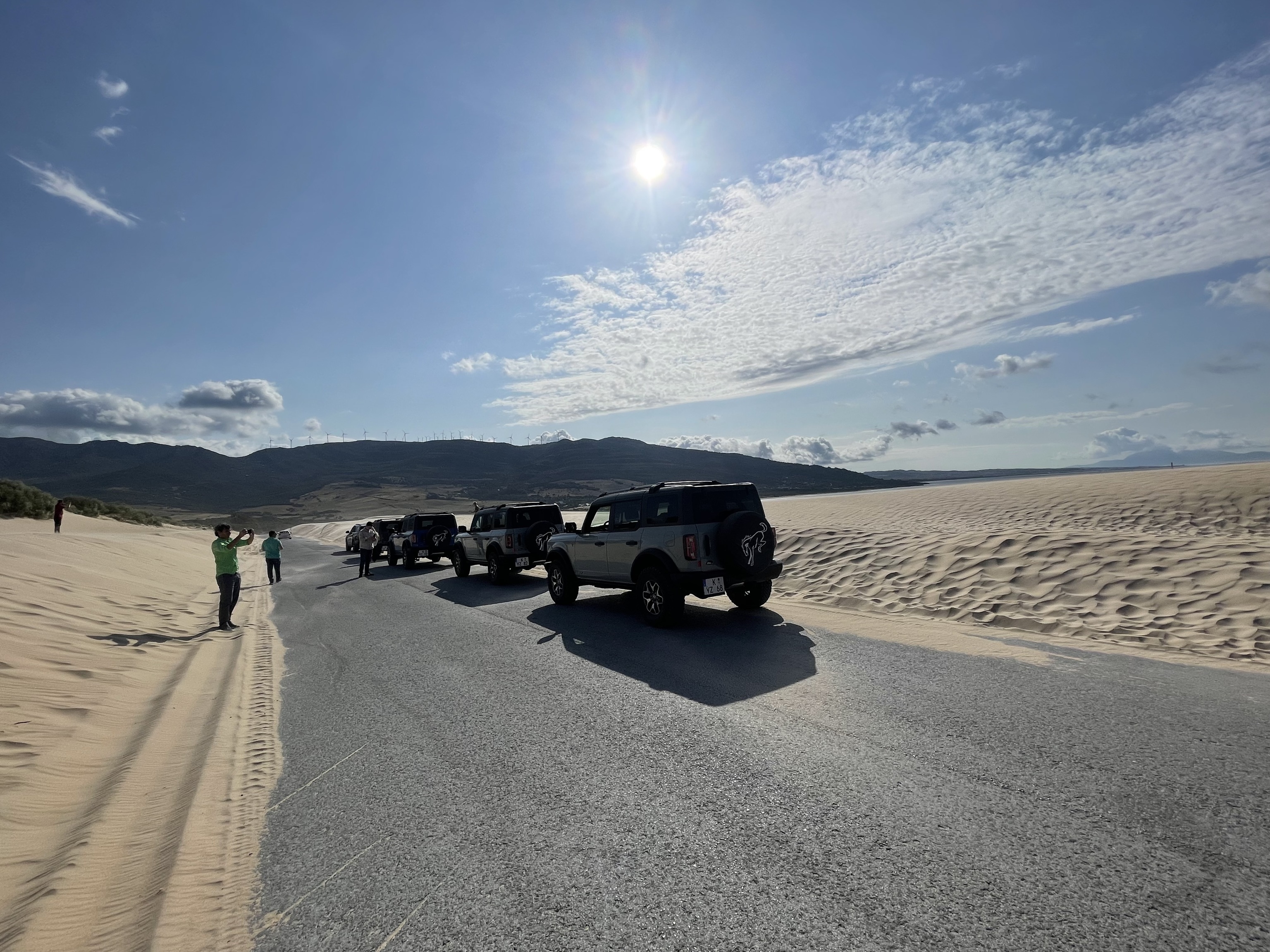 El recorrido nos llevó hasta las dunas de Tarifa