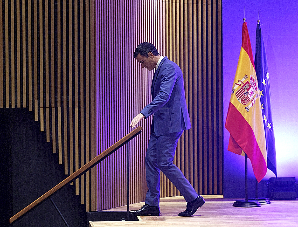 El presidente Pedro Sánchez, en un acto de la UE.