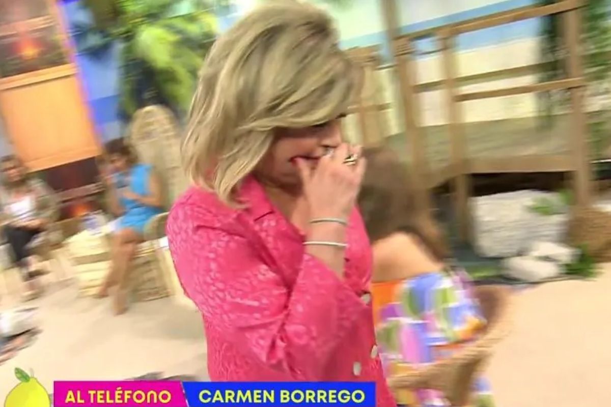 Terelu Campos se marcha emocionada del plat de Slvame durante la llamada de Carmen Borrego