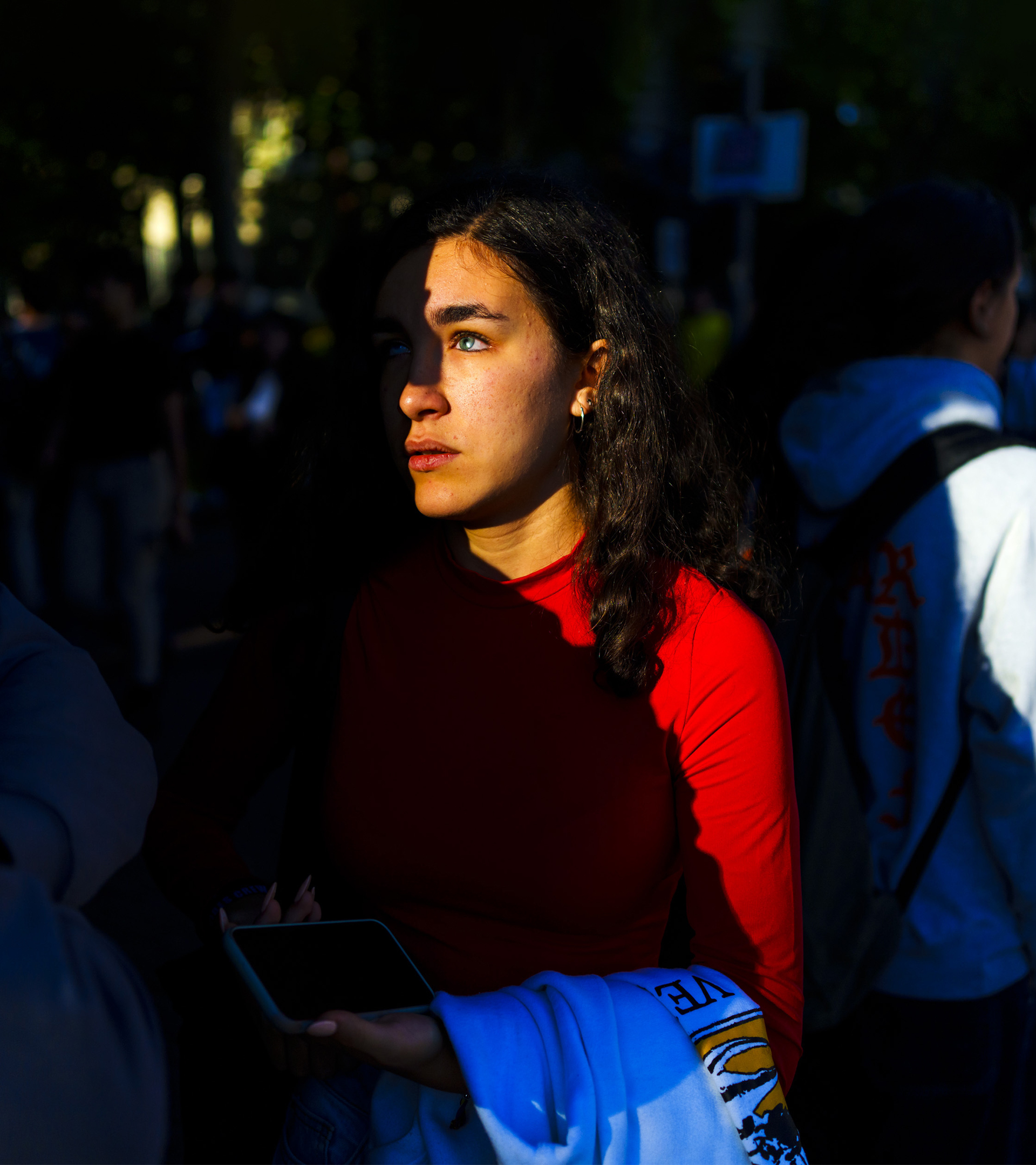 Bea García, justo antes de su examen de Lengua de la EVAU, en la Universidad Autónoma de Madrid, este martes.
