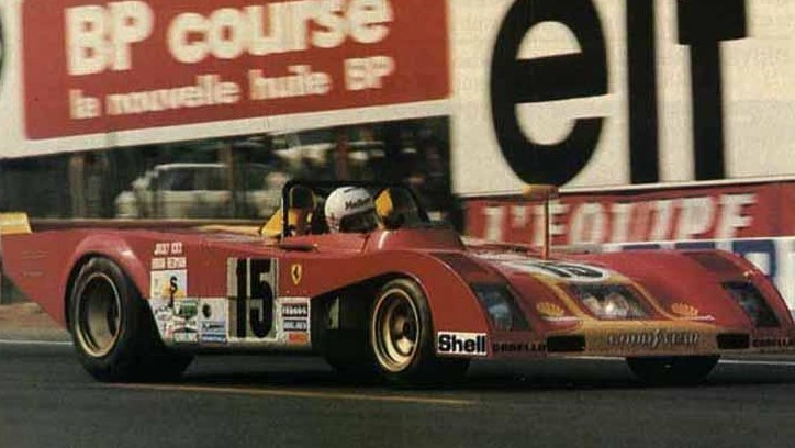 El Ferrari 312PB, en Le Mans, en 1973.