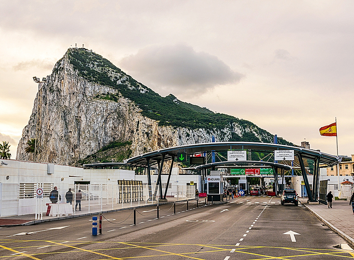 Puesto fronterizo entre Espaa y Gibraltar, uno de los puntos calientes de la negociacin tras el Brexit.