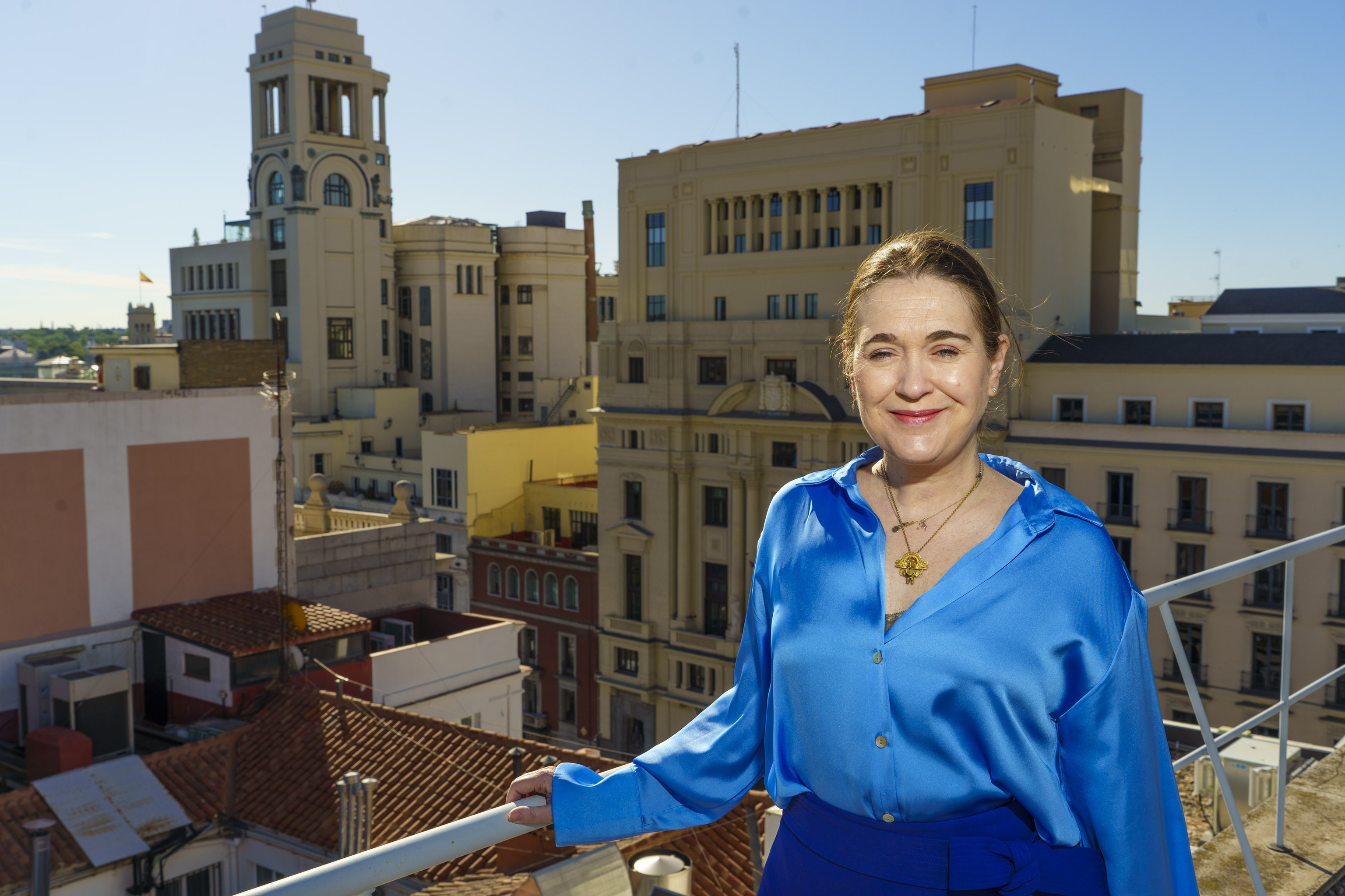 Marta Rivera de la Cruz, en la terraza de la Consejería de Cultura, Turismo y Deporte, el pasado abril.