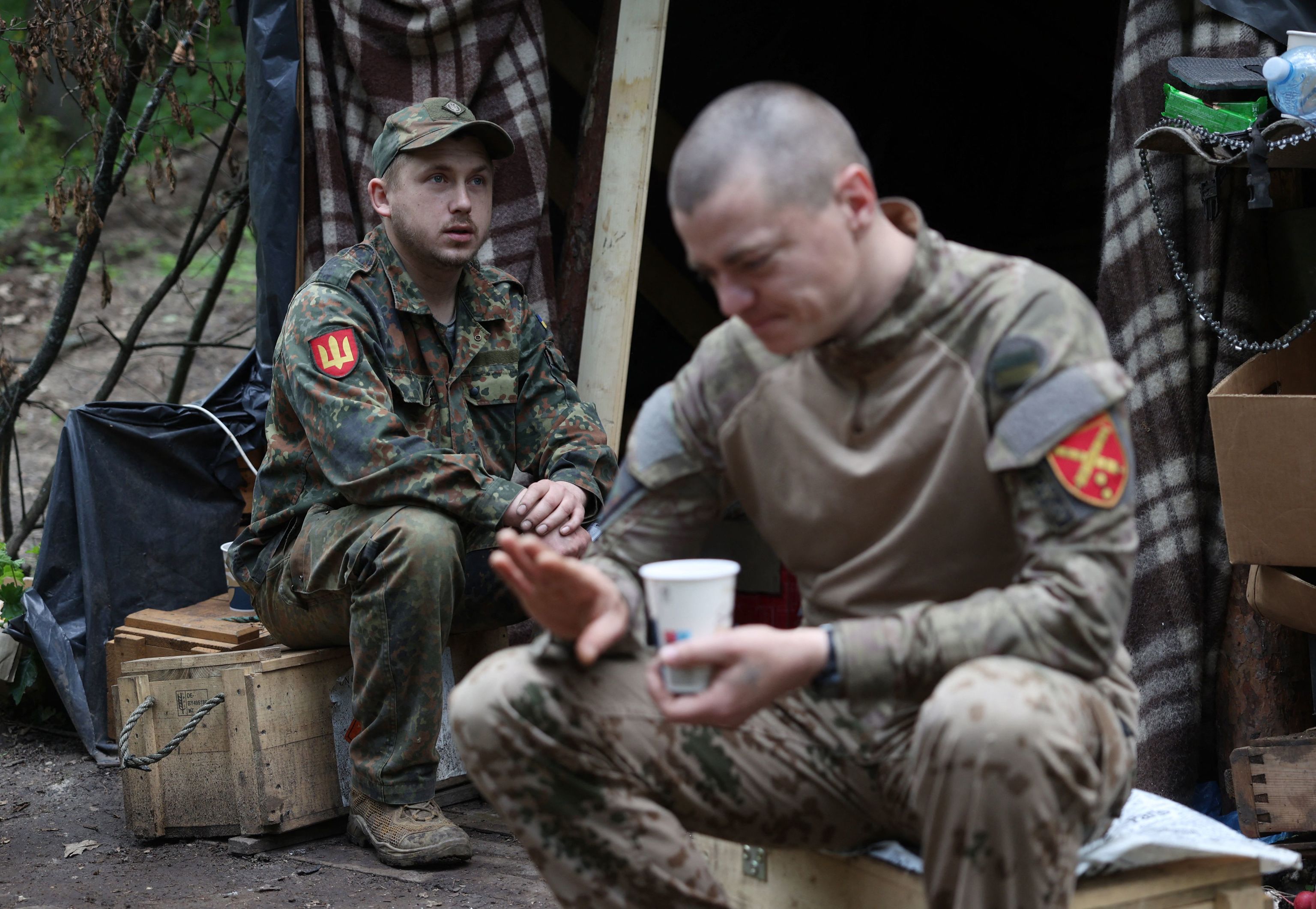 Militares ucranianos en al ergión de Donetsk.