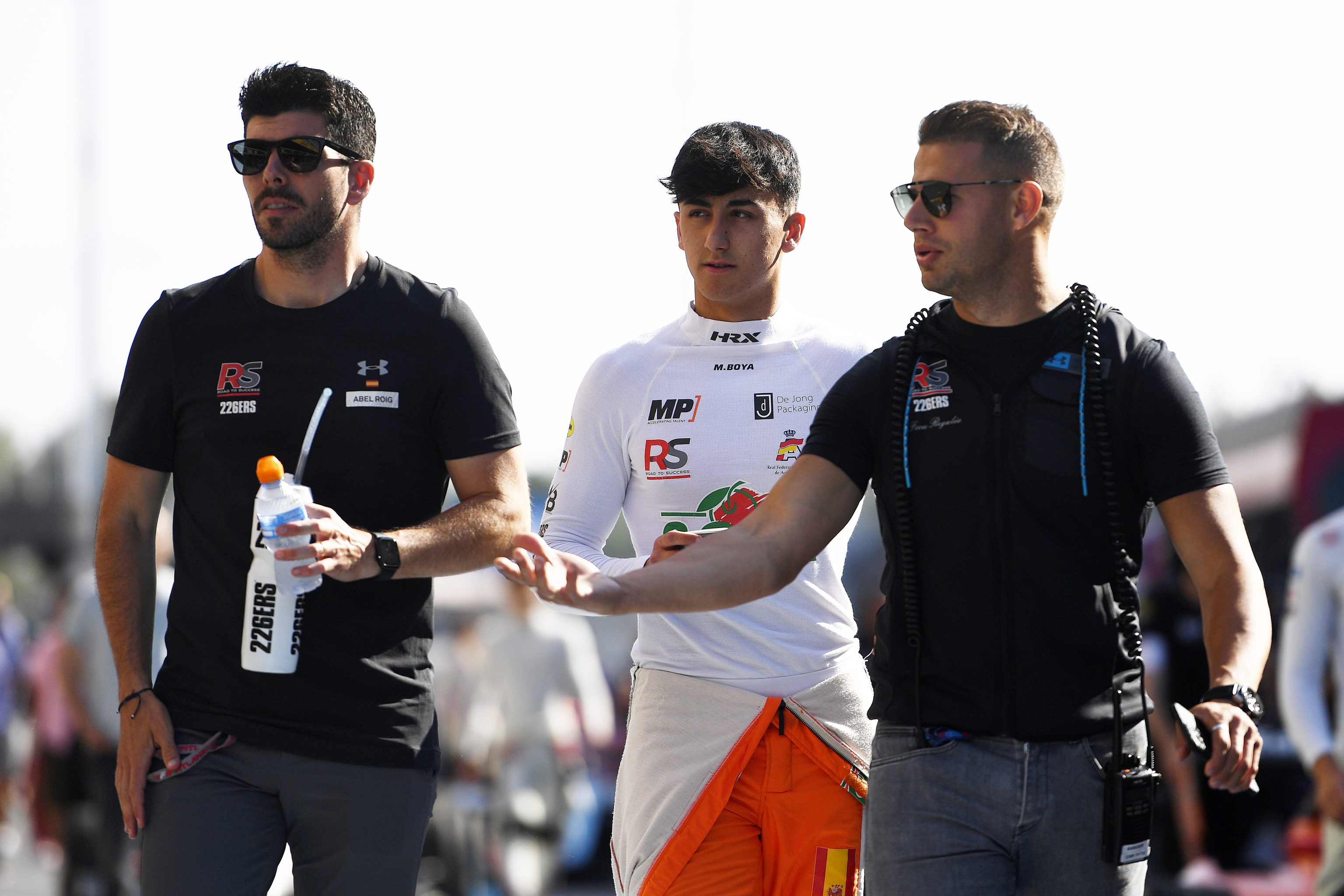 Mari Boya, with her team, in Montmel