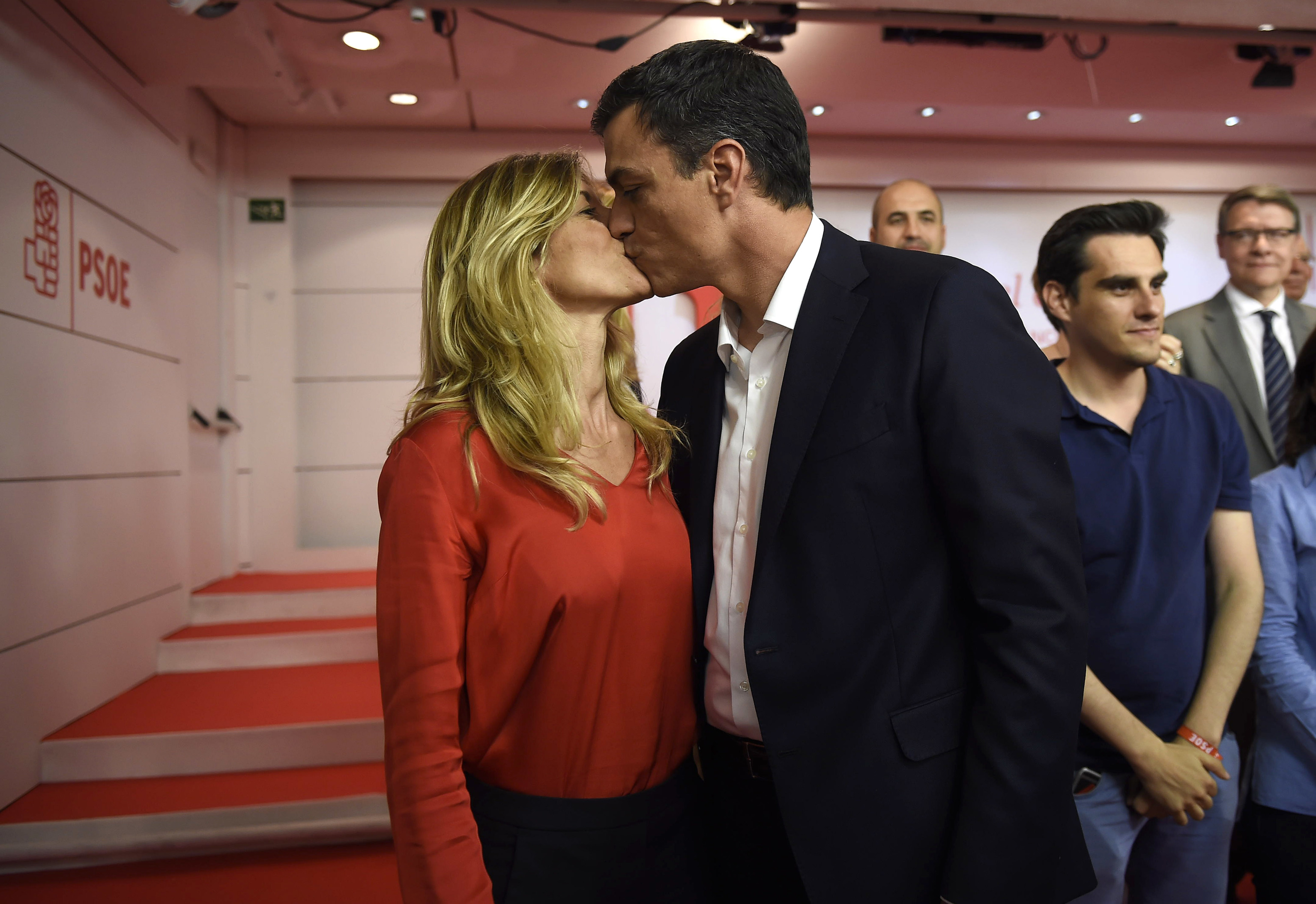 Begoa Gmez y Pedro Snchez en las elecciones generales de 2016