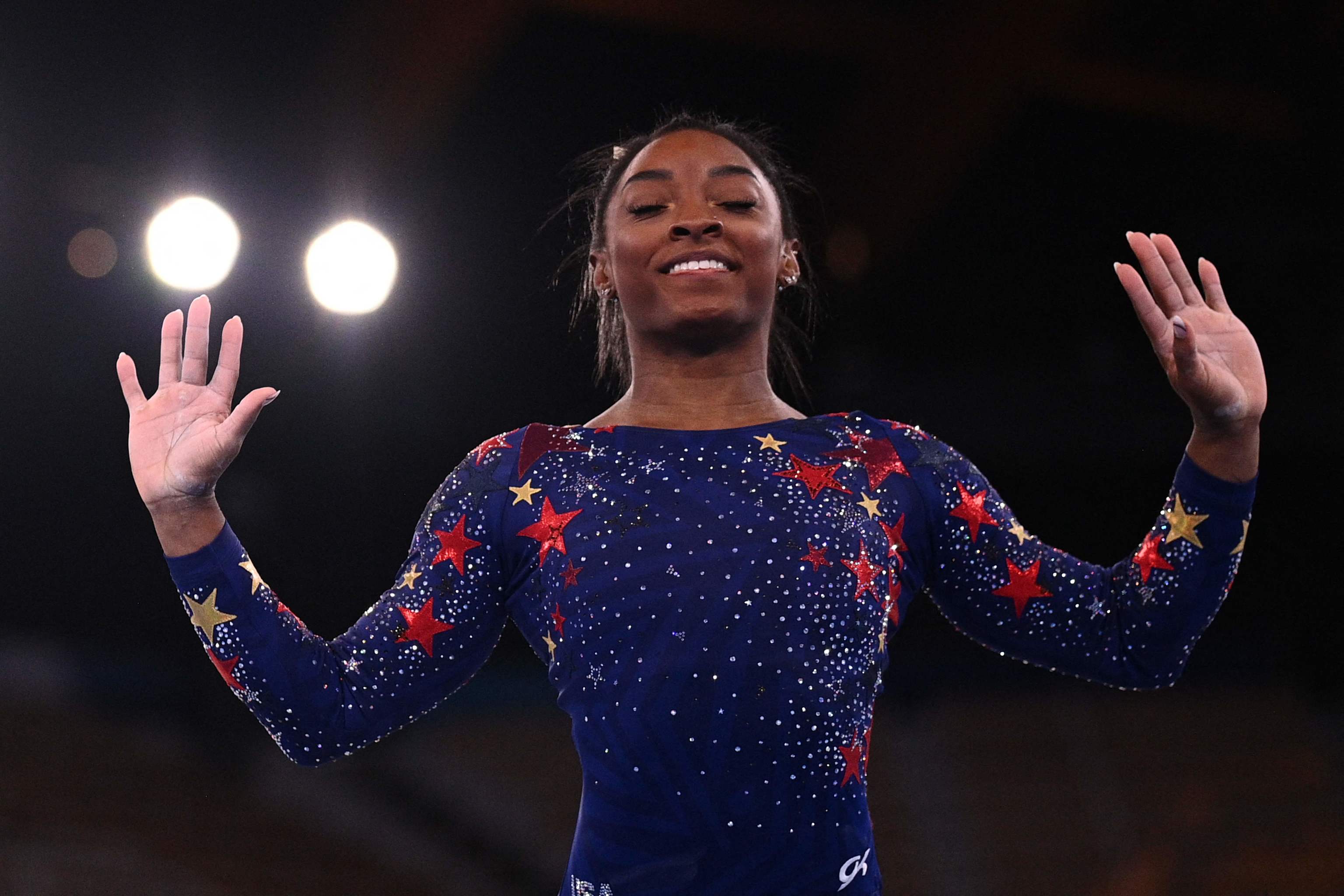 Simone Biles, durante los Juegos de Tokio.
