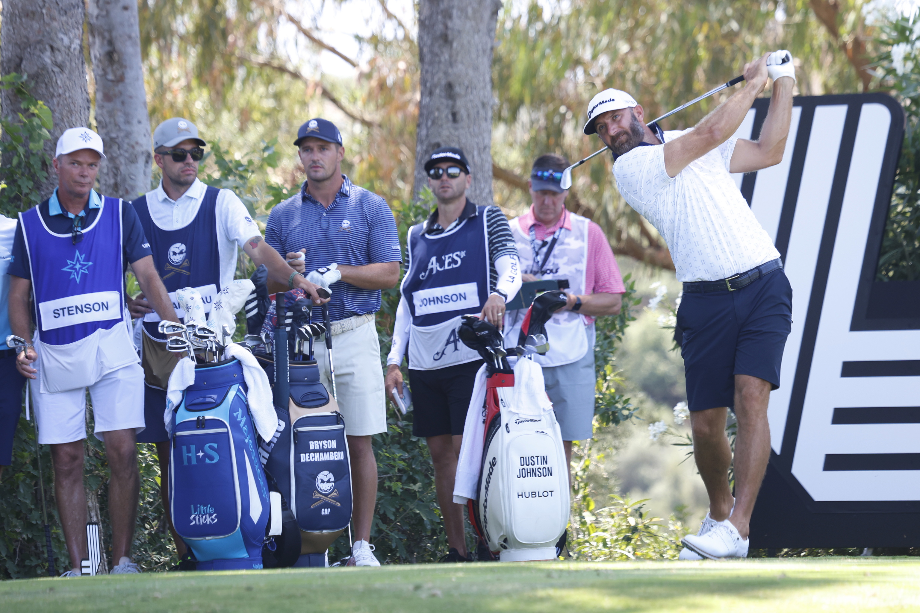 Dustin Johnson durante la primera jornada del torneo LIV Golf Andaluc